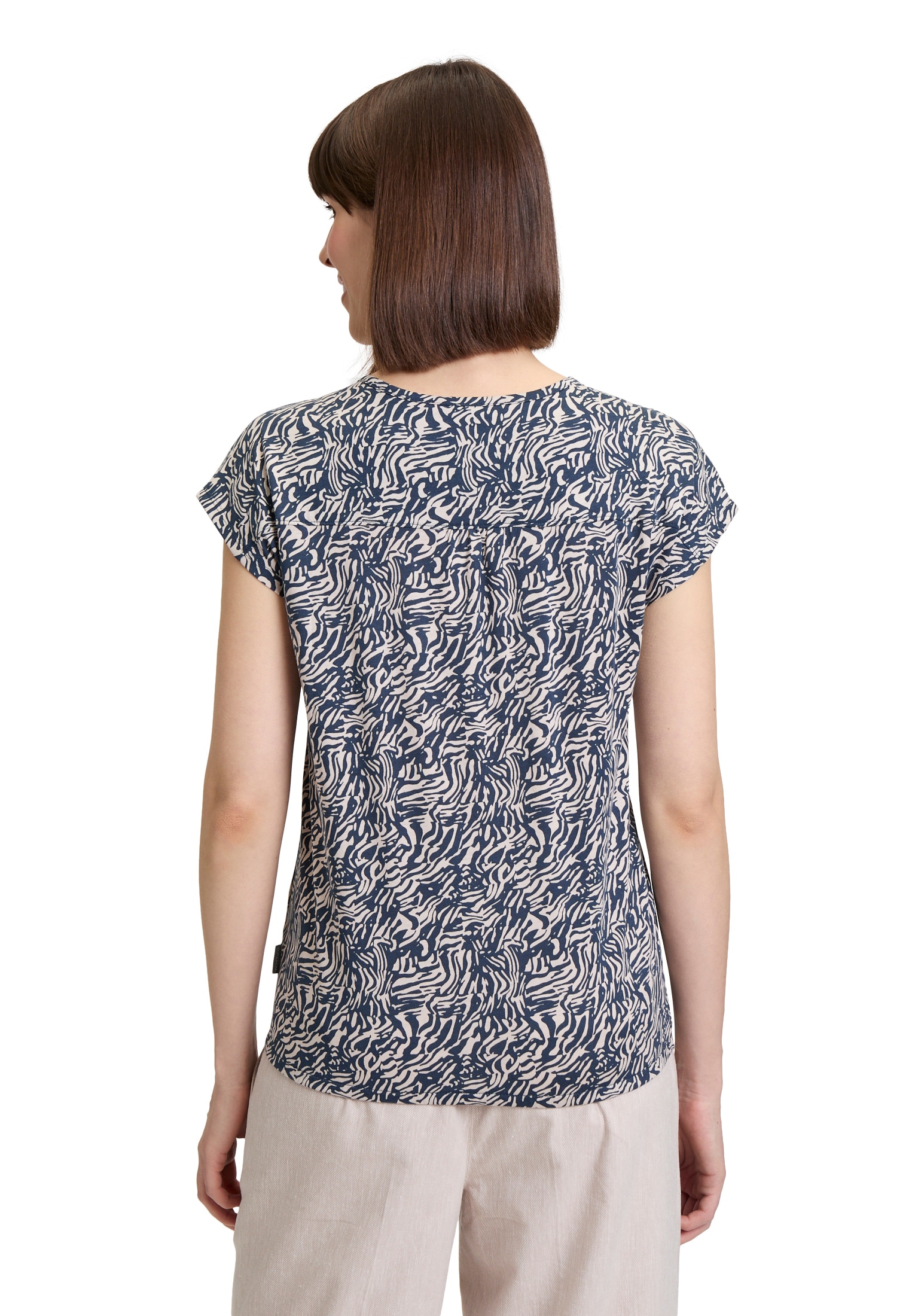Betty&Co Kurzarmshirt »Betty & Co Blusenshirt mit Gummizug«, (1 tlg.), Druck