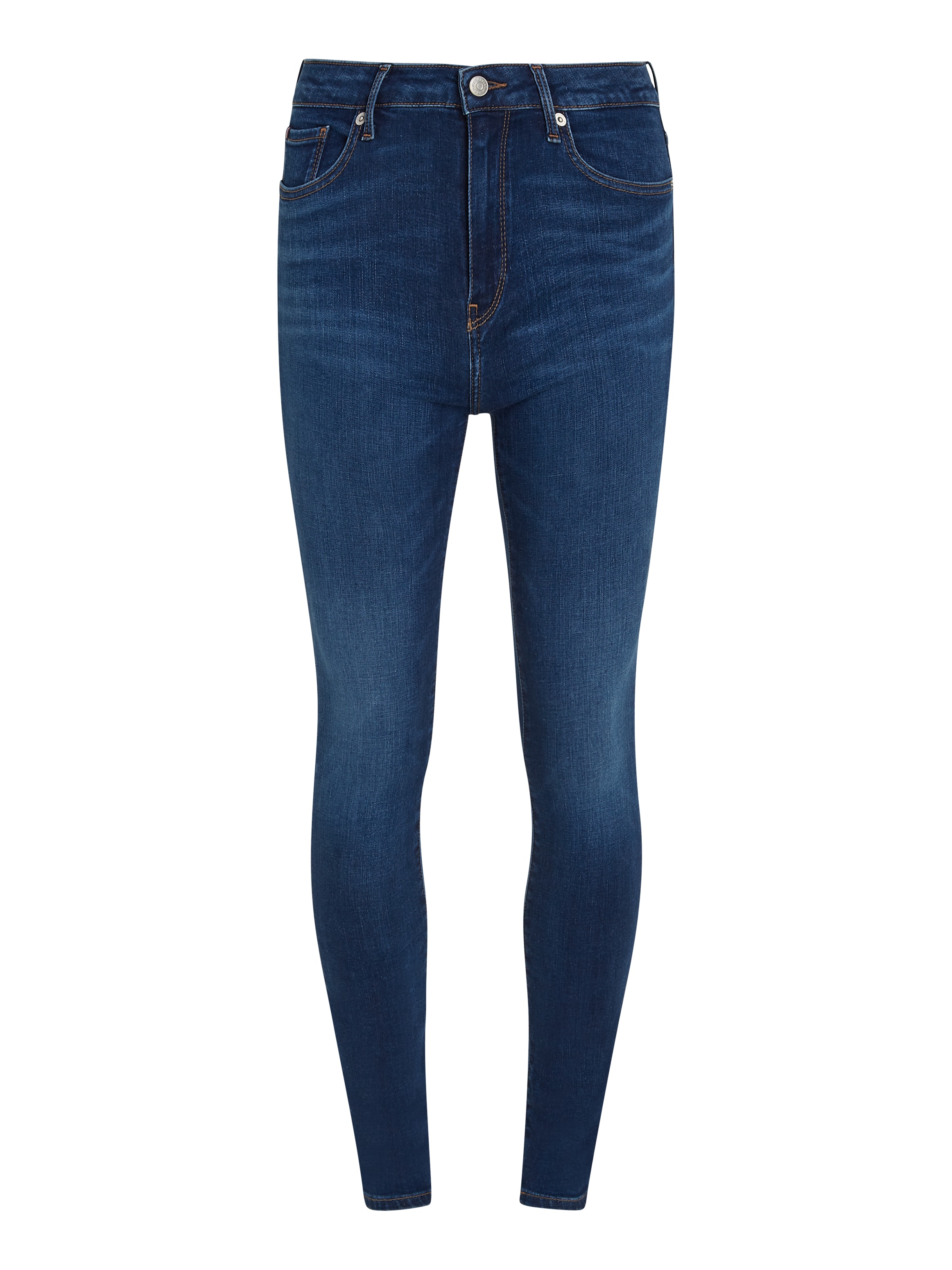 Tommy Hilfiger Skinny-fit-Jeans »COMO Skinny RW ACE mit Logo-Badge und knöchellangem Schnitt«, casual, skinny fit, Denim, normaler Bundabschluss