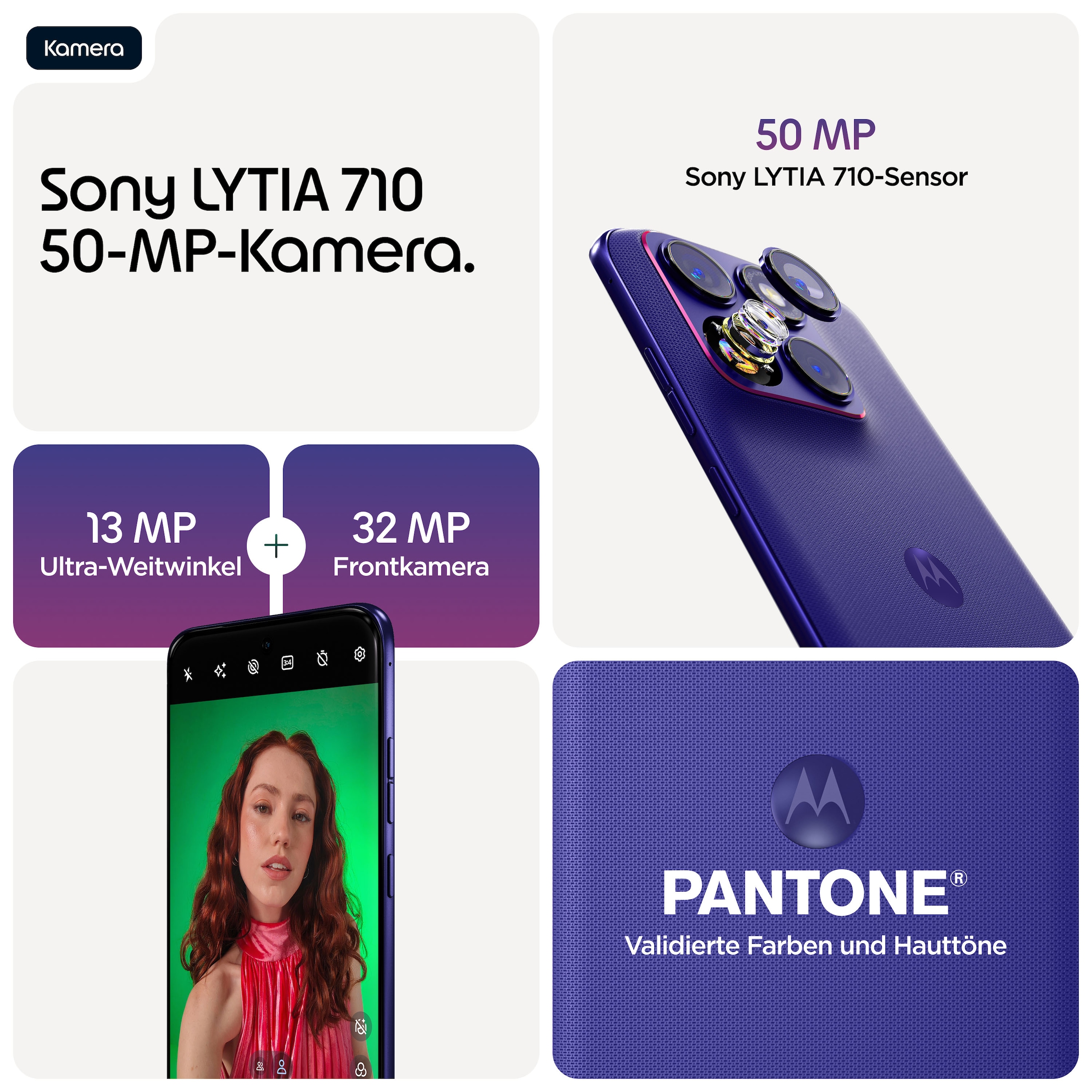 Motorola Smartphone »edge 70 fusion« PANTONE® Orient Blue