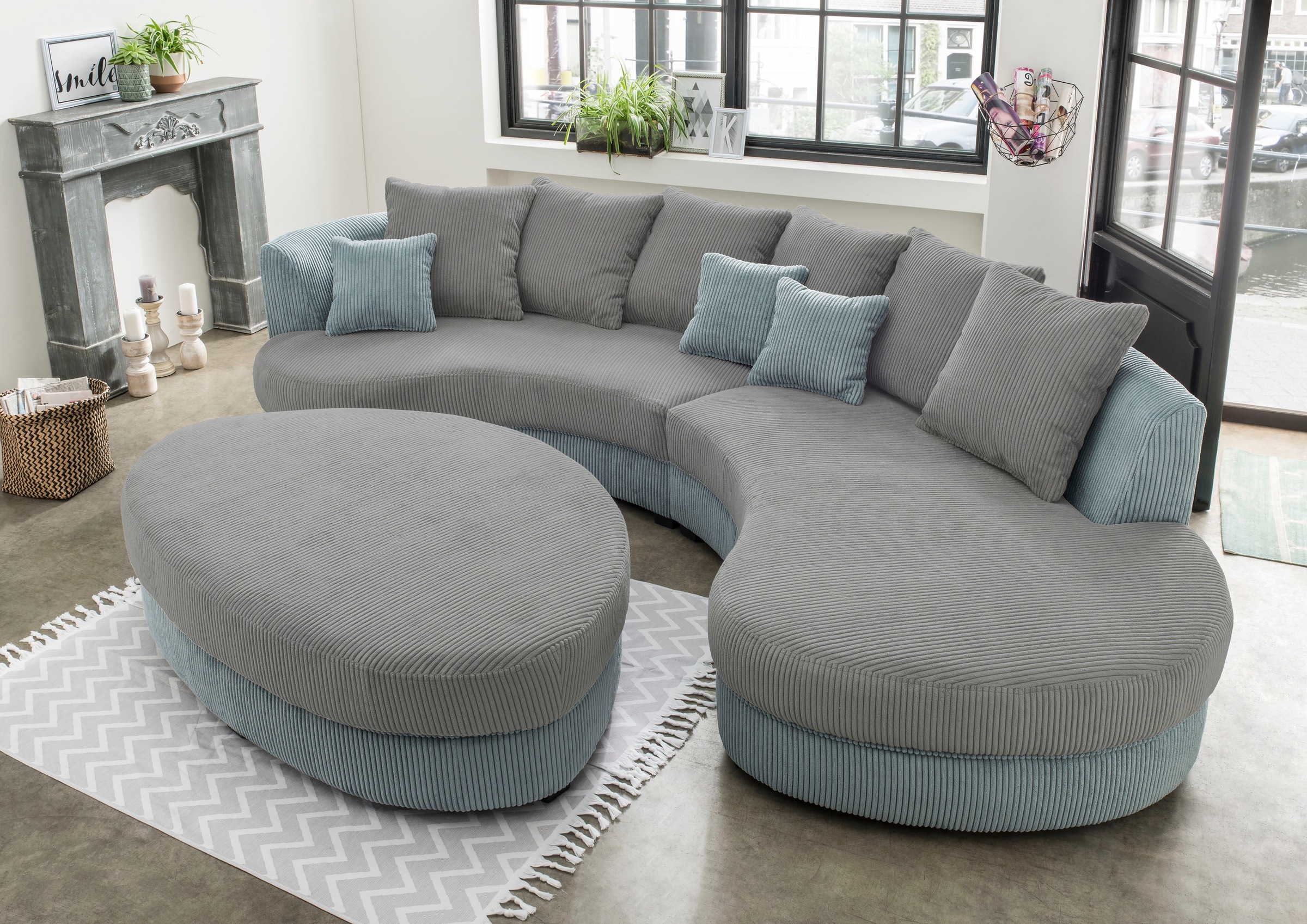 Thumbnail - Home affaire Polsterhocker "Limoncello"