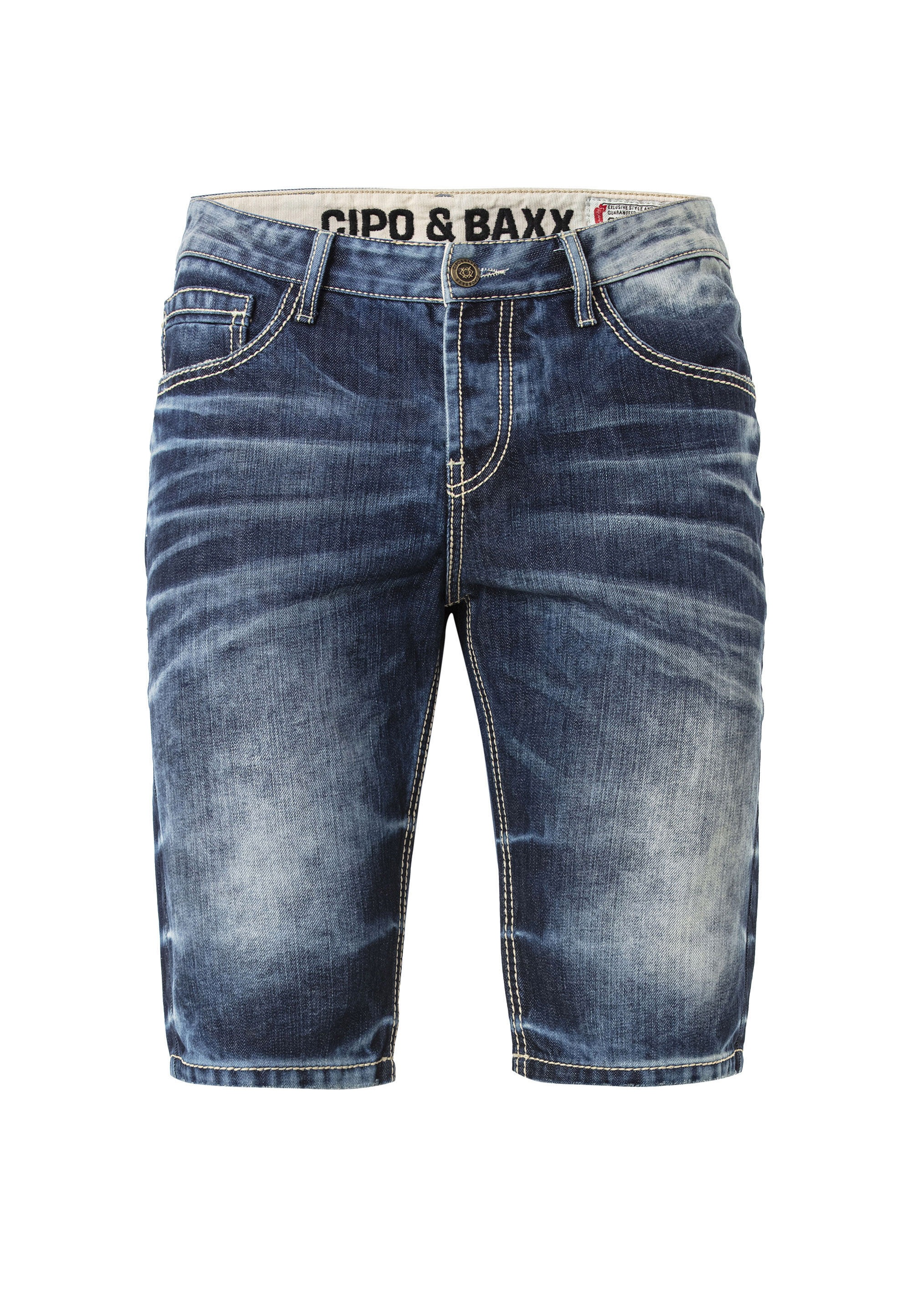 Cipo & Baxx Jeansbermudas "Capri", mit stylischen Ziernähte günstig online kaufen