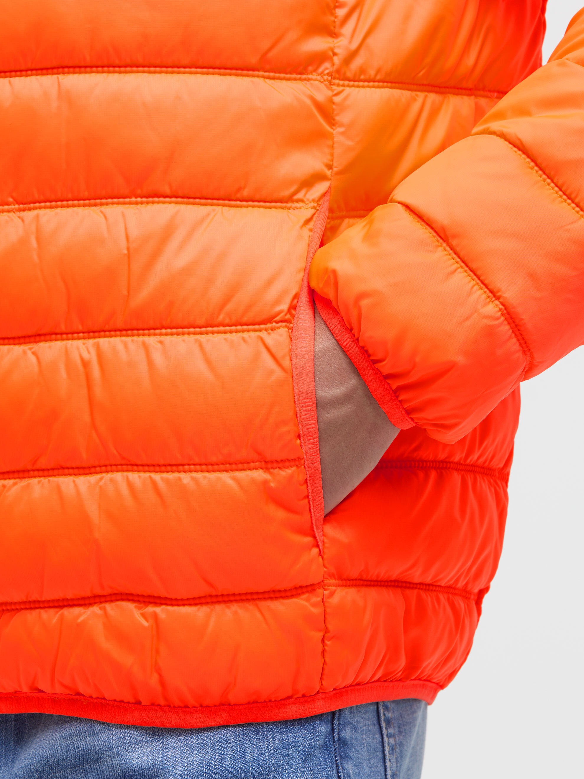 CAMP DAVID Steppjacke ohne Kapuze mit elastischem Saumabschluss
