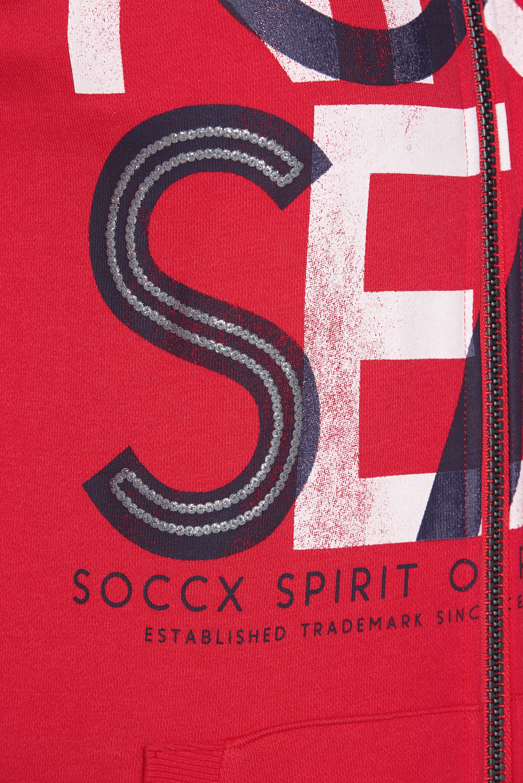 SOCCX Sweatjacke, mit Baumwolle