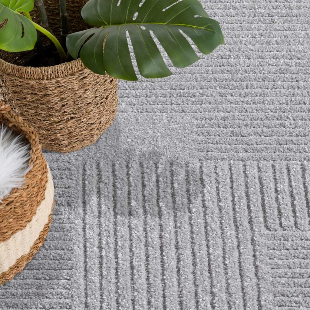 Carpet City Teppich »FLAIR177«, rund, 11 mm Höhe, Kurzflor-Teppich, Skandi-Stil, Wohnzimmer