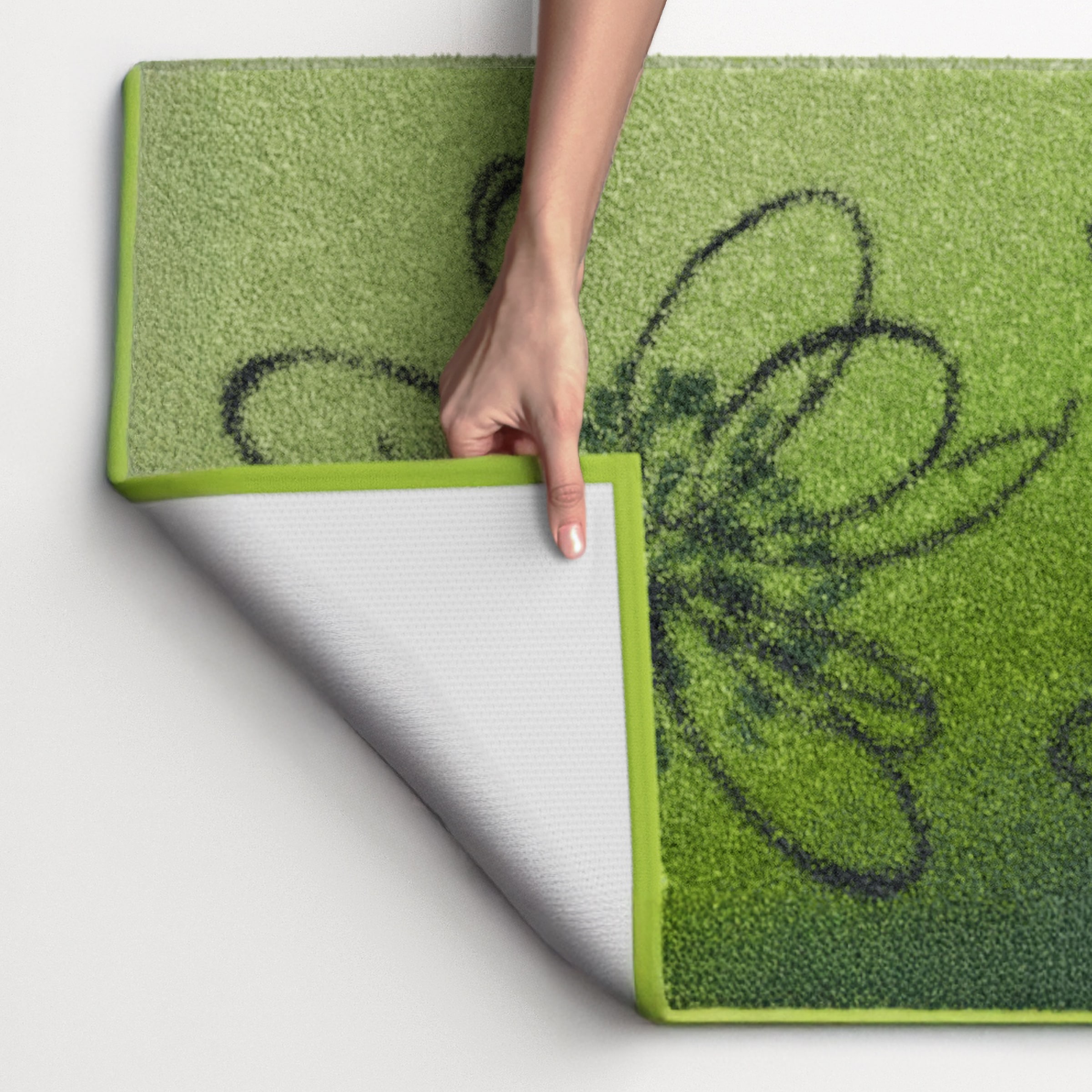 Grund Badematte »Lusia«, rutschhemmend beschichtet, fußbodenheizungsgeeignet, Florales Design mit sanftem Farbverlauf, 5 Jahre Garantie