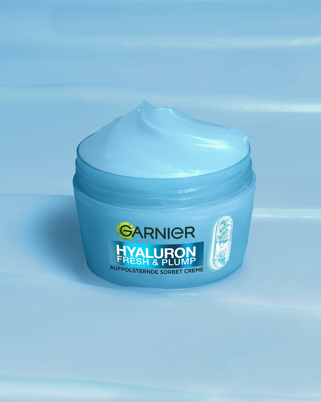 GARNIER Feuchtigkeitscreme »FRESH & PLUMP HYALURON SORBET CREME« für einen ebenmäßigen Hautton