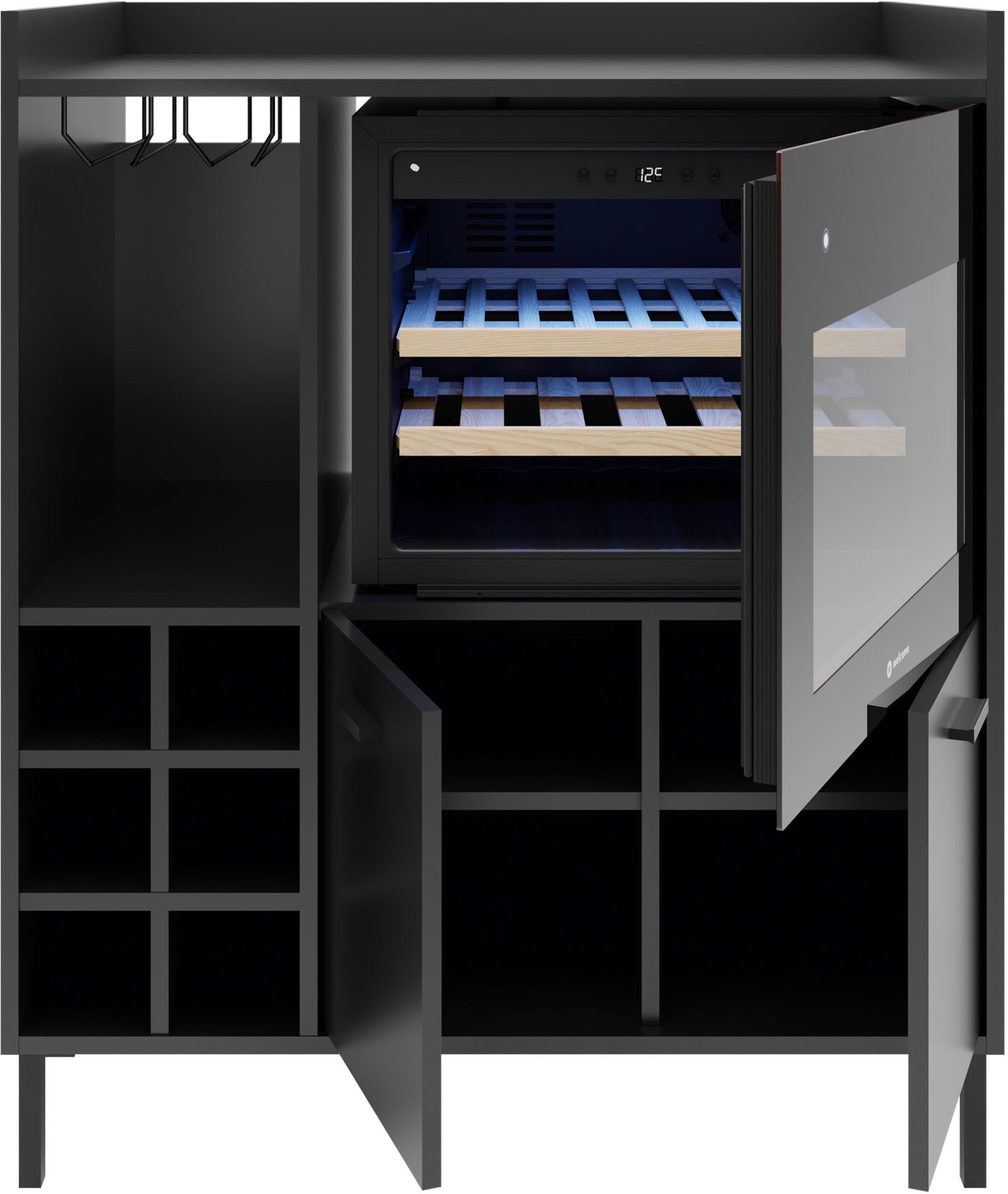 BASIC by Balculina Weinschrank »Tarent B/H/T 90x105x58 cm« Breite 90 cm, wahlweise mit Weinkühler