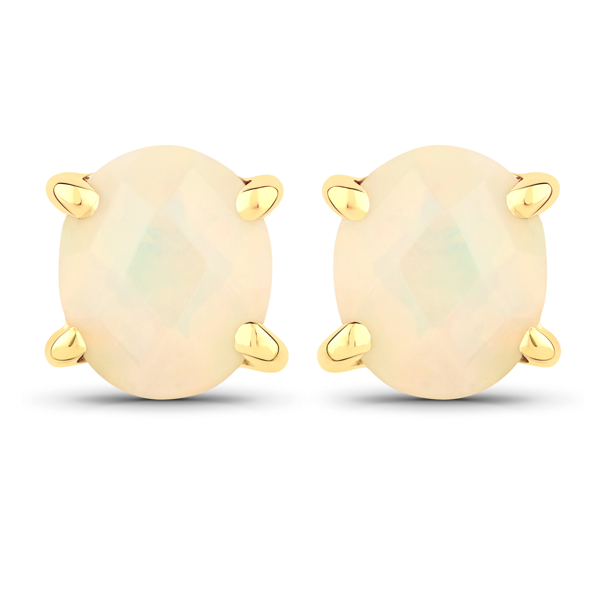 Vira Jewels Paar Ohrstecker »925-Sterling Silber vergoldet Glänzend Opal«