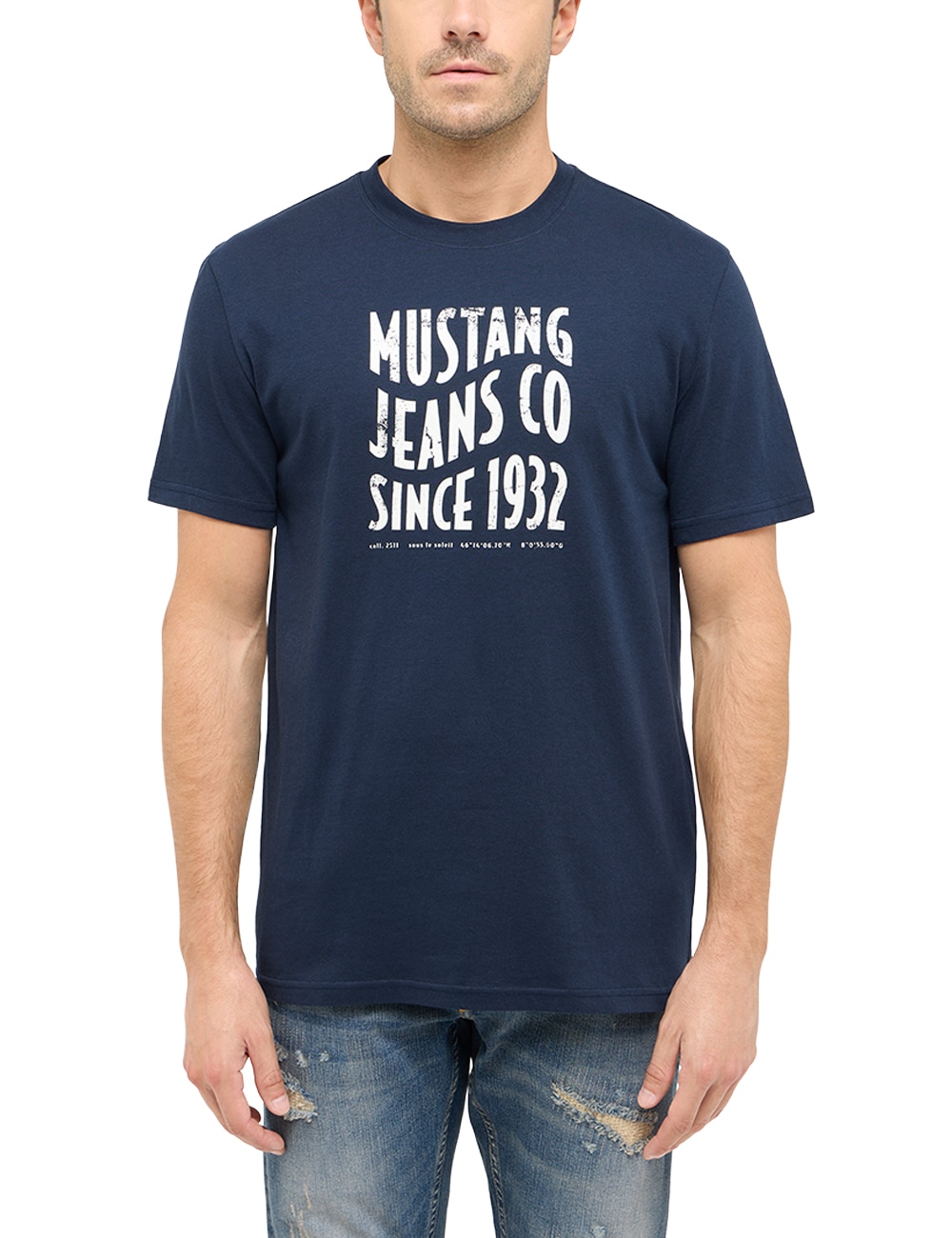 MUSTANG Kurzarmshirt "Style Austin", mit Logo-Print günstig online kaufen