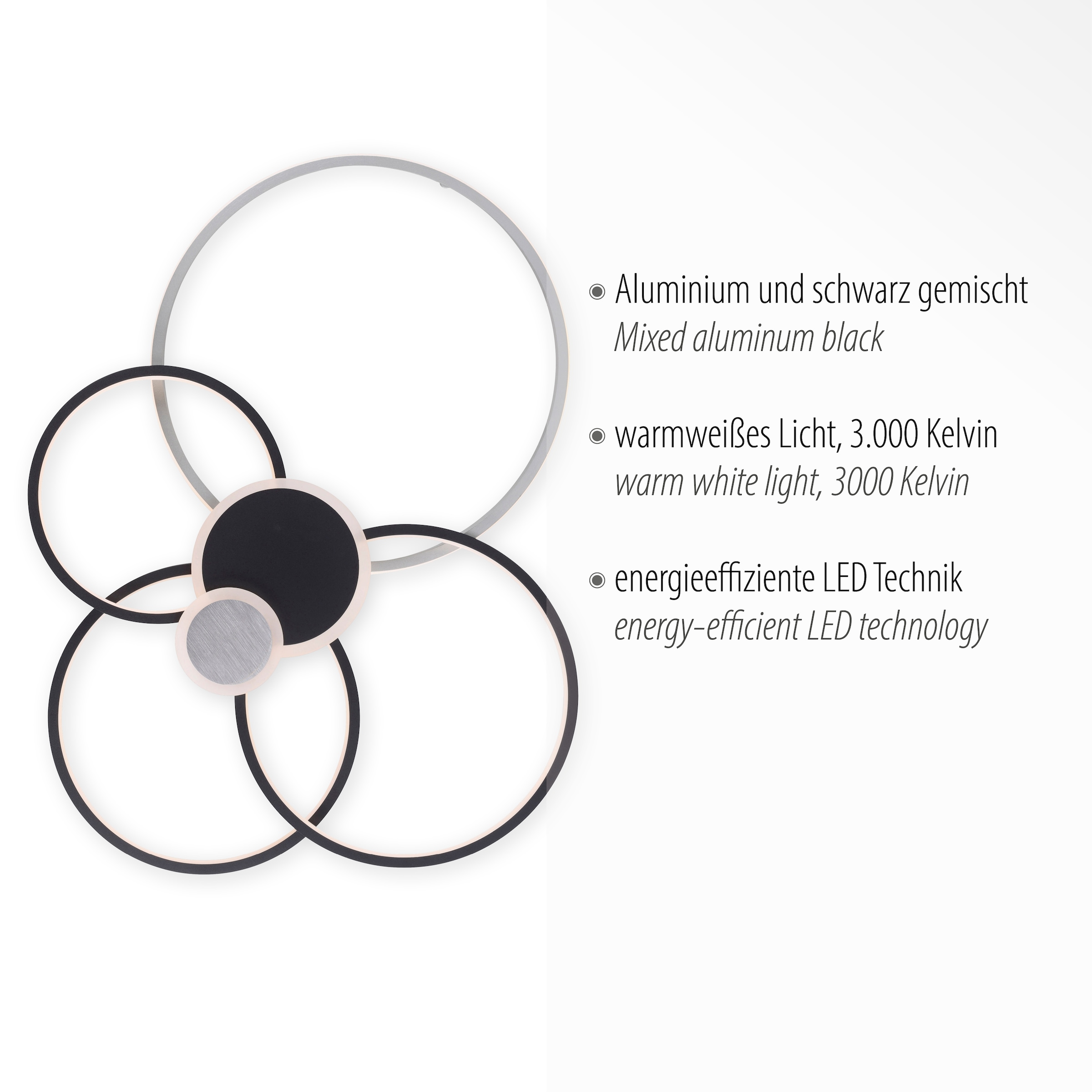 JUST LIGHT Deckenleuchte »PAPILON«, 1 flammig, Leuchtmittel LED-Board | LED fest integriert, LED