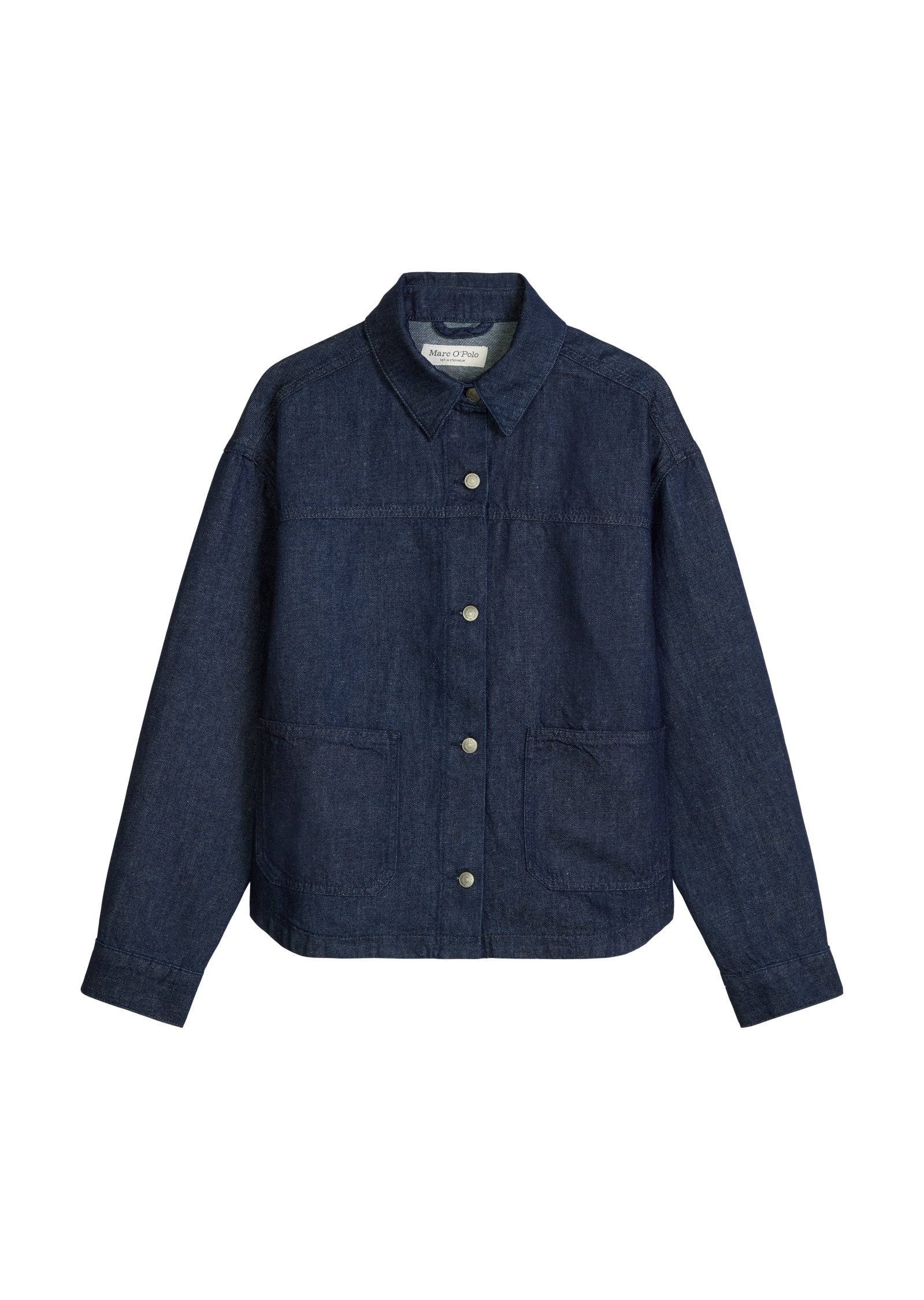 Marc O'Polo Jeansbluse »aus Organic-Cotton-Leinen-Mix«