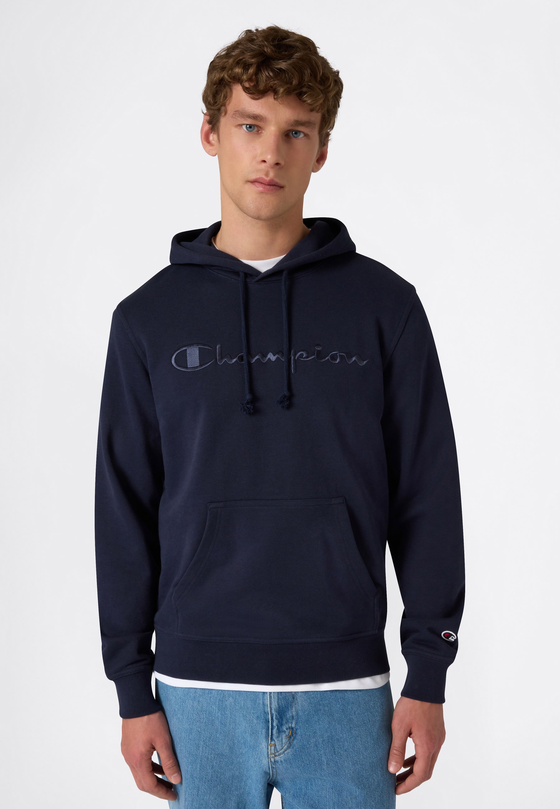 Champion Kapuzensweatshirt "ICONS TONAL Terry Hoodie with Big Logo", mit Kapuze, Langarm-Design, aus Baumwolle und Polyester