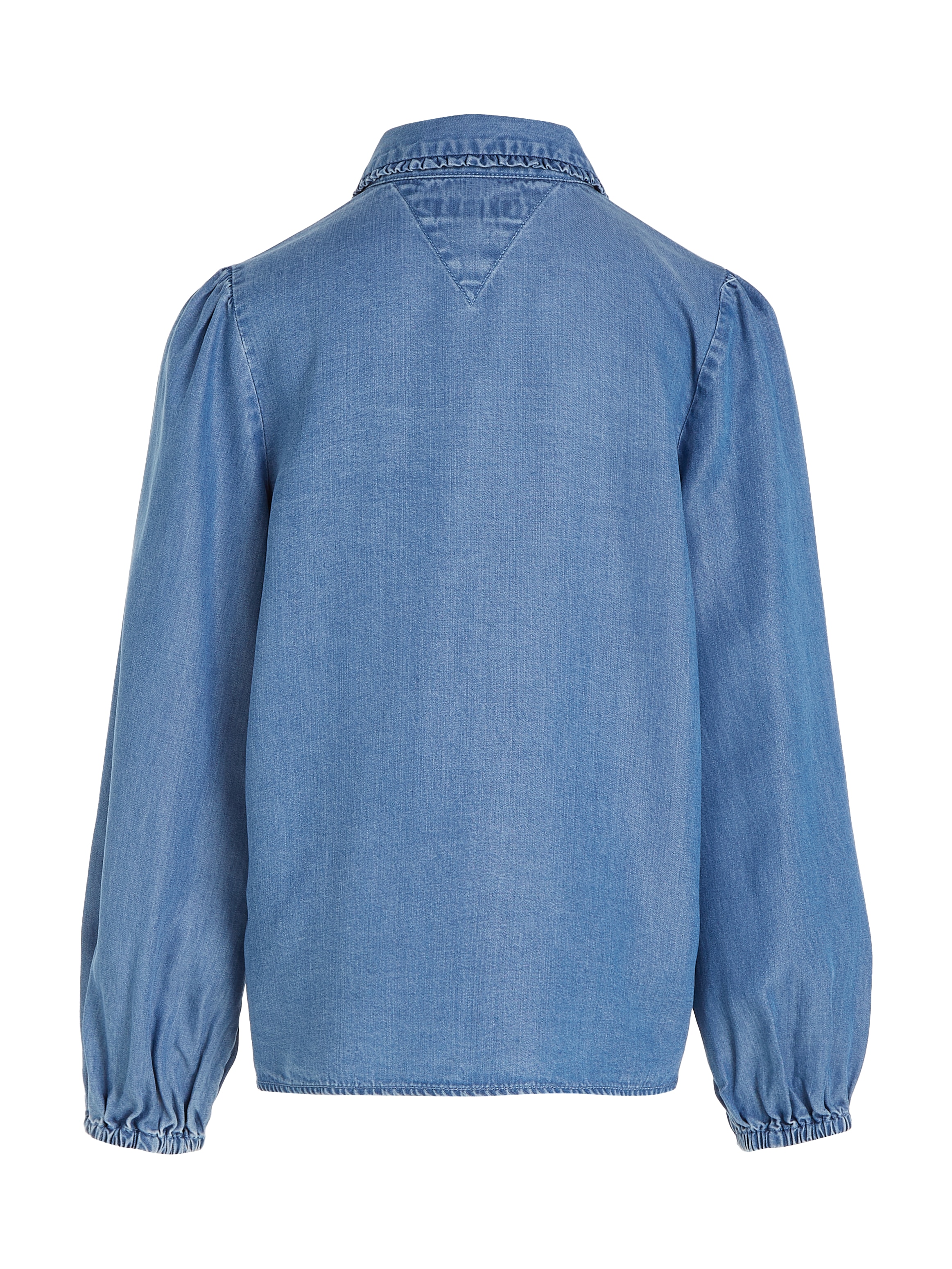 Tommy Hilfiger Klassische Bluse »TENCEL RUFFLE COLLAR SHIRT«, im Denim-Style