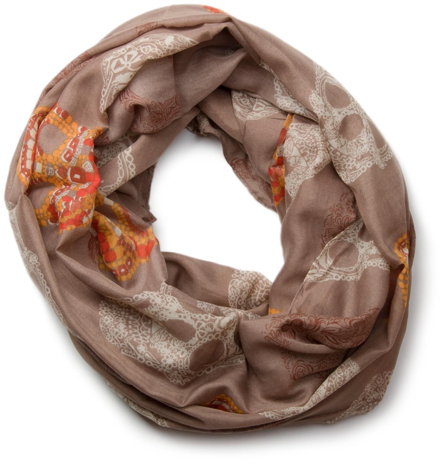 styleBREAKER Loop "Loop mit Sugar Skull Totenkopf Print" 1 Stk.