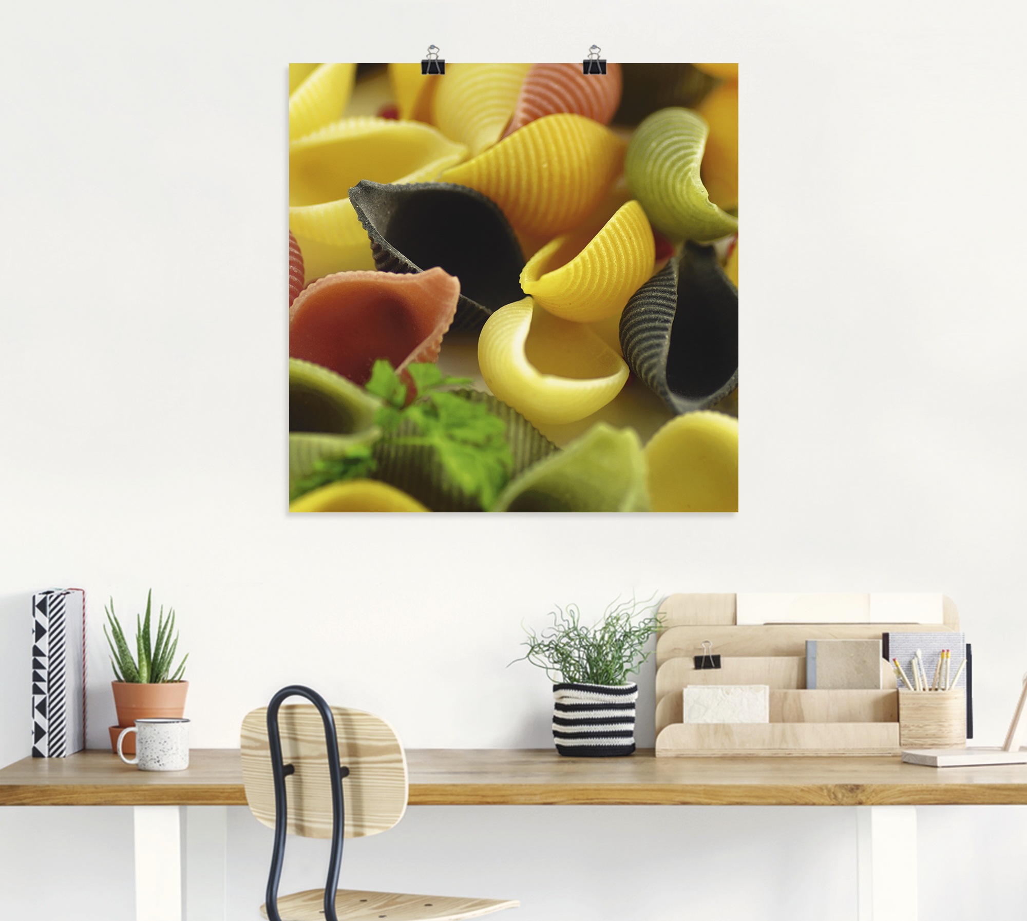 Artland Wandbild »Bunte Pasta«, Getreide, (1 St.), als Leinwandbild, Poster in verschied. Größen
