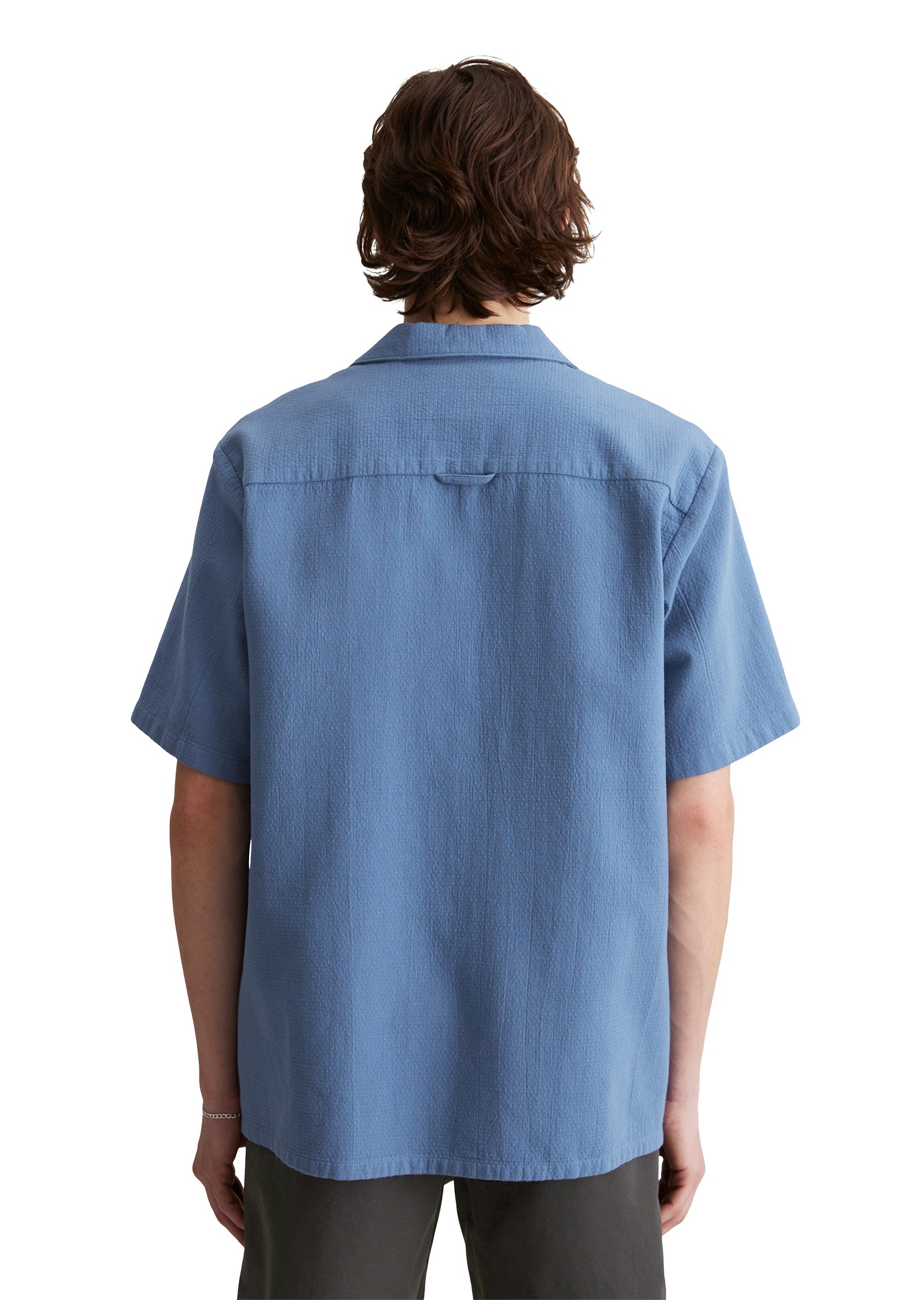 Marc O'Polo DENIM Kurzarmhemd »fein strukturiert aus Bio-Baumwolle«