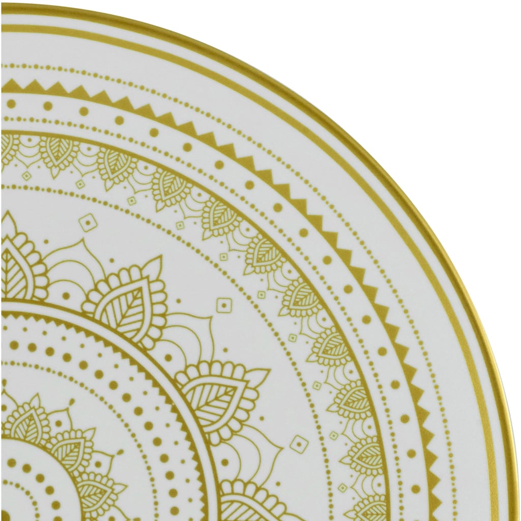 CreaTable Teller-Set »Mandala Gold«, (Set, 12 tlg., Tafelservice für 4 Personen)