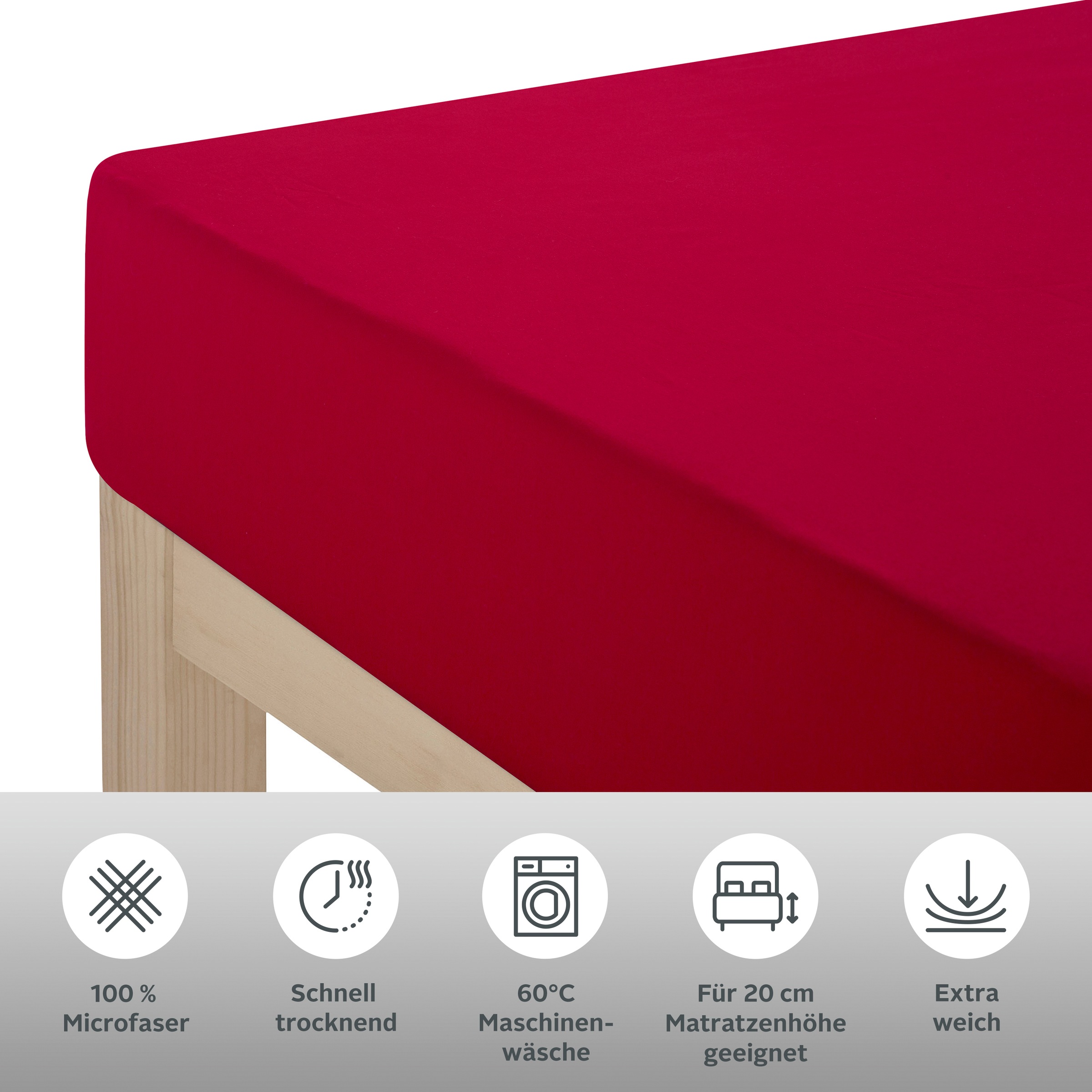 my home Bettlaken »Desner« Mikrofaser, für Matratzen bis 20cm Höhe, 100% Polyester, Bettlaken