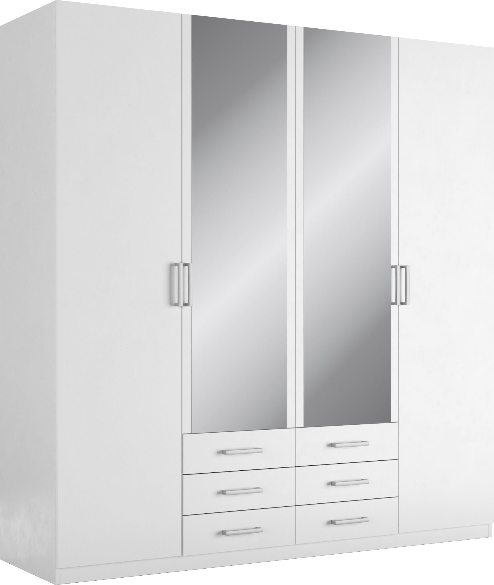 priess Kleiderschrank "Amsterdam, viel Stauraum durch viele Schubkästen, Spiegeltüren" Optional mit LED-Beleuchtung, Made in Germany