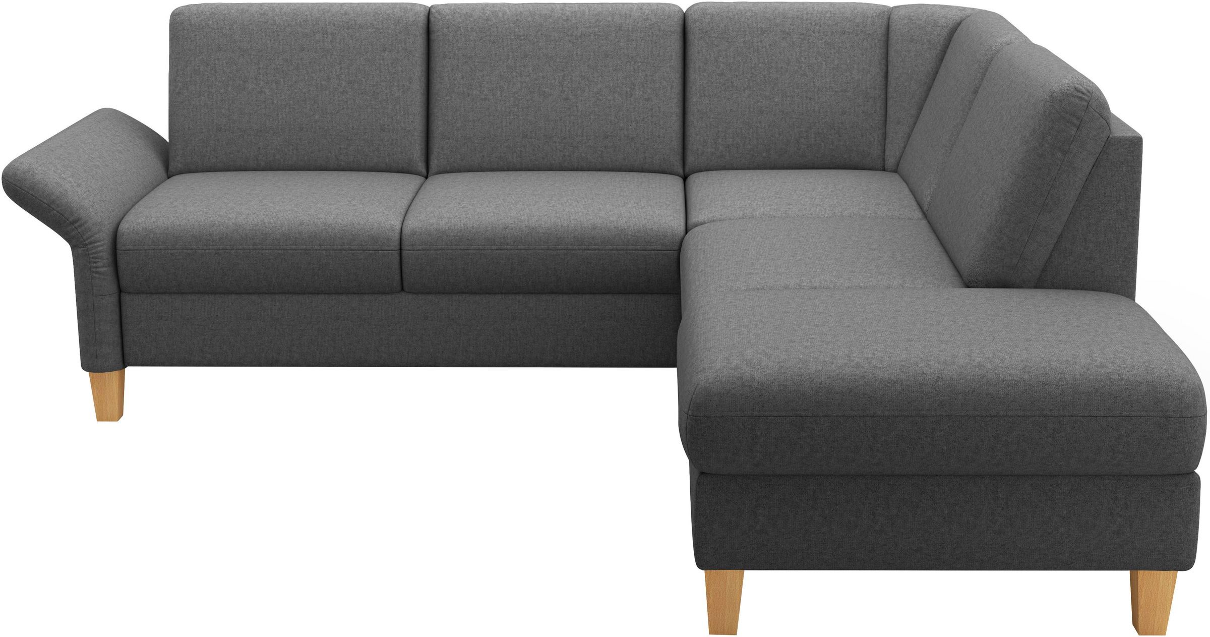 Home affaire Ecksofa »Rochelle«, wahlweise mit Armlverstellung, Klappbett mit Rollen & Bettkasten