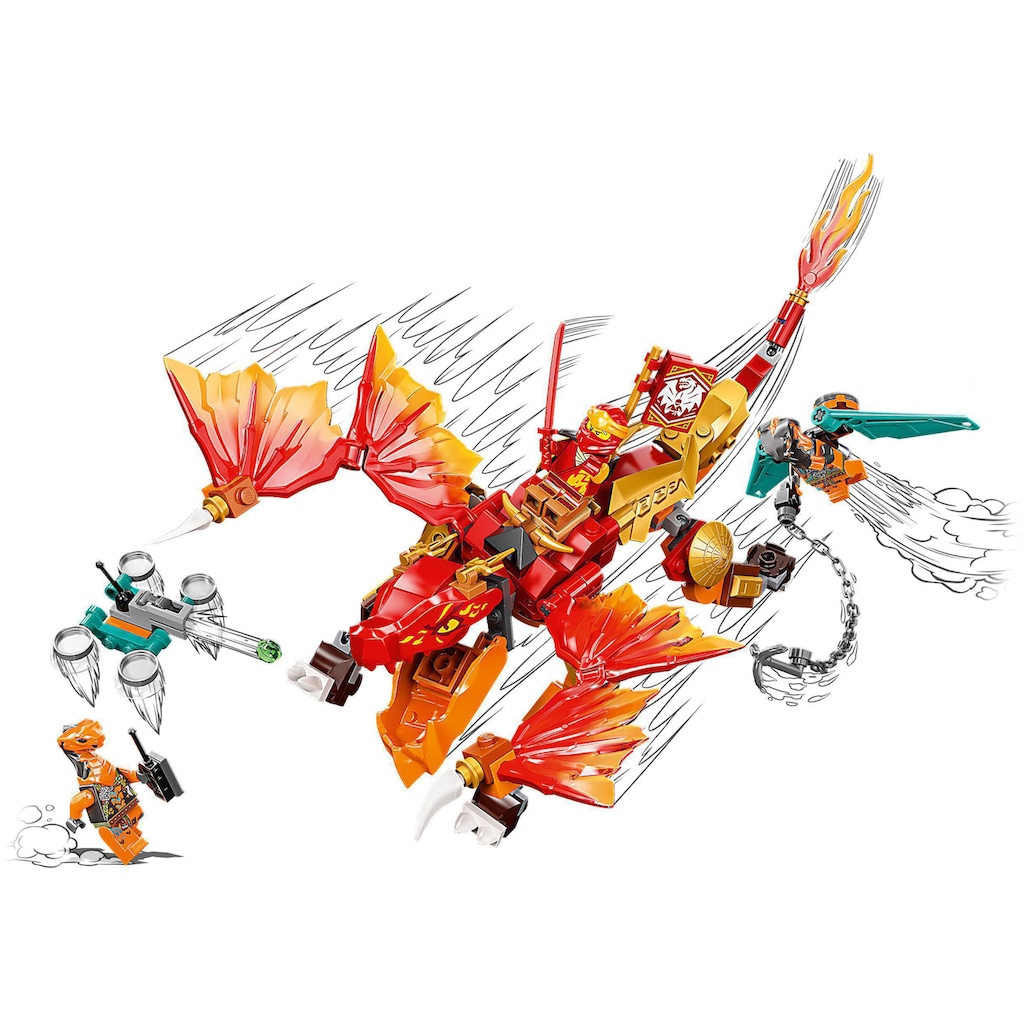 LEGO® Konstruktionsspielsteine »Kais Feuerdrache EVO (71762), LEGO® NINJAGO®«, (204 St.)