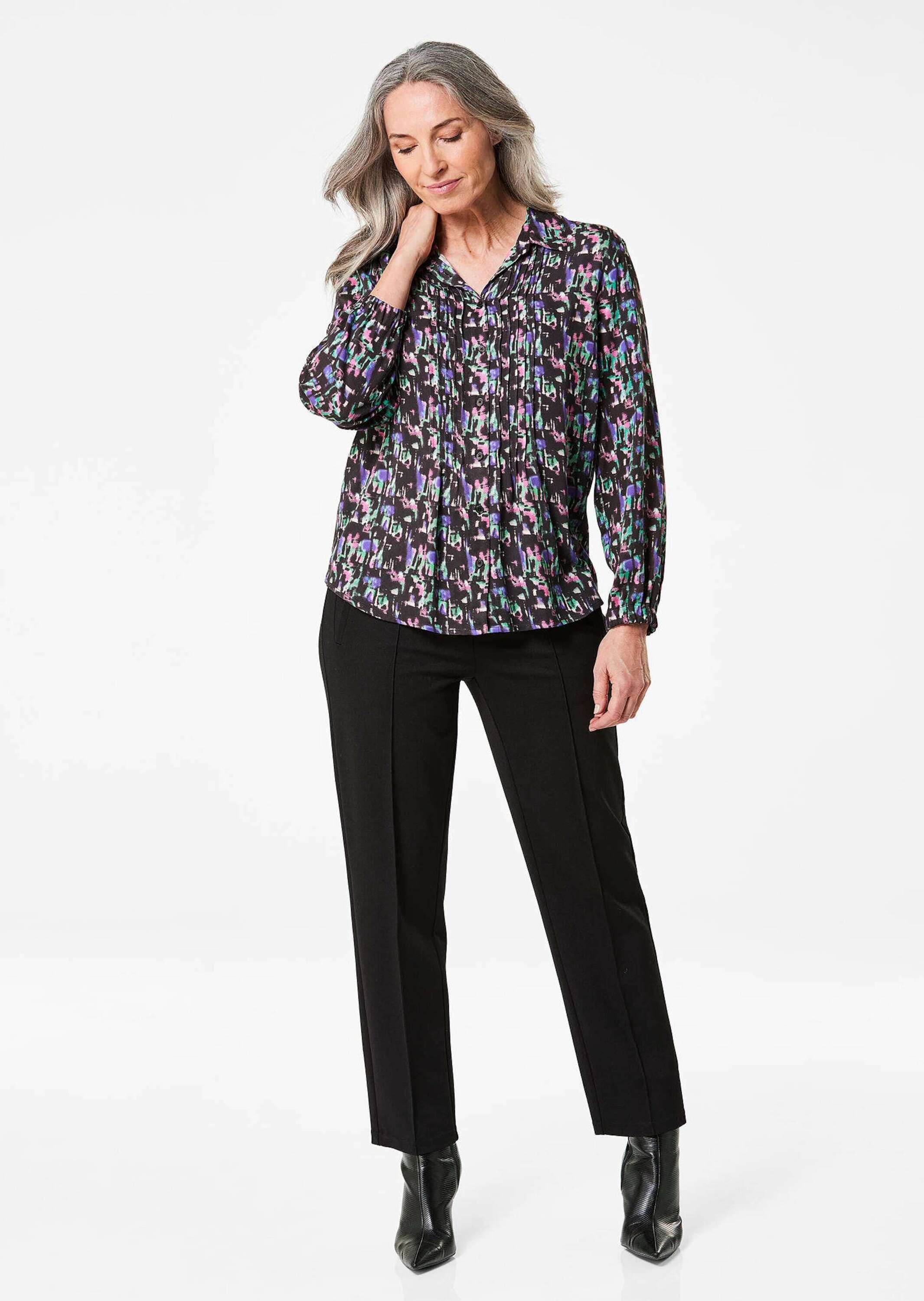 GOLDNER Hemdbluse "Druckbluse" Minimalmuster günstig online kaufen