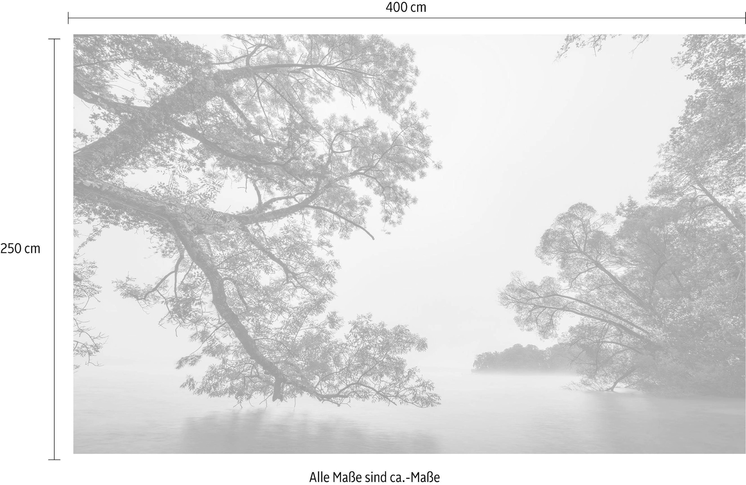 Komar Vliestapete »Digitaldruck Vlies - Blue Waters - Größe 400 x 250 cm«, bedruckt, Wohnzimmer, Schlafzimmer