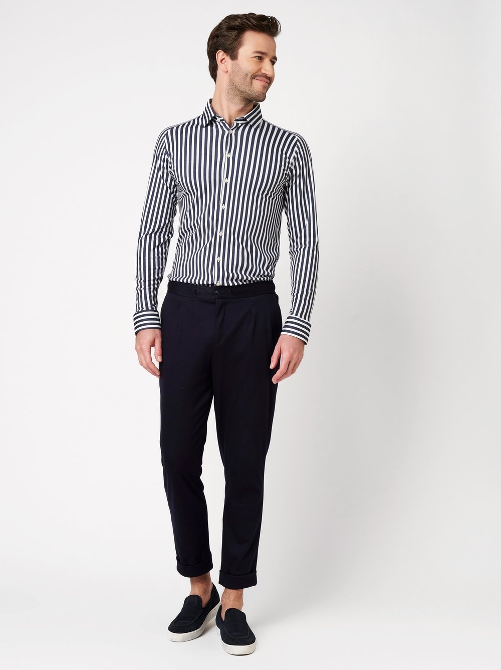 DESOTO Langarmhemd "Jerseyhemd Casual Kent"
