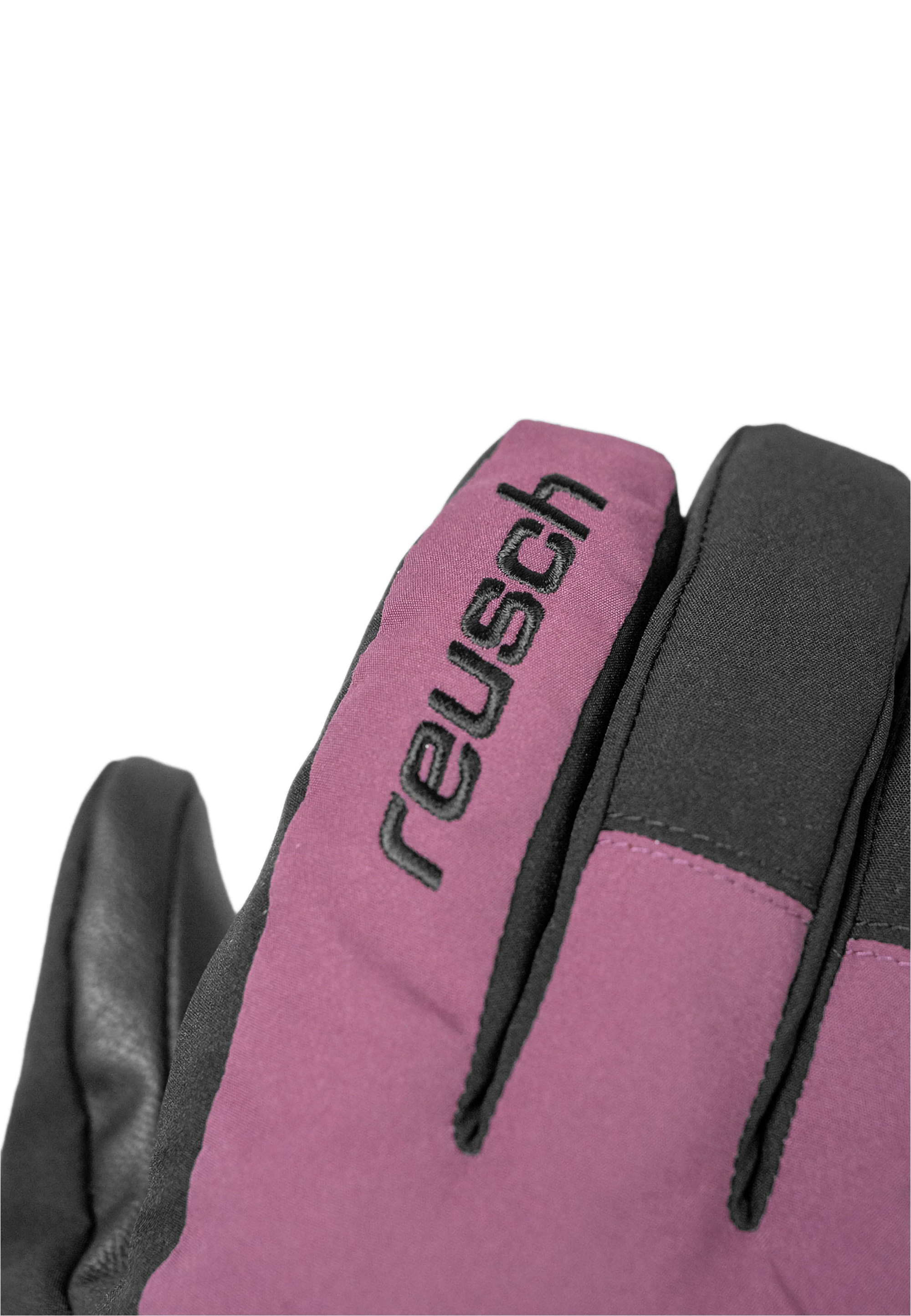 Skihandschuhe REUSCH "Couloir R-TEX XT", Damen, Gr. 6,5, schwarz, lila, 90% Polyester, 10% Polyurethan, mehrfarbig, Handschuhe, mit wind- und wasserdichter R-TEX XT Membran 3
