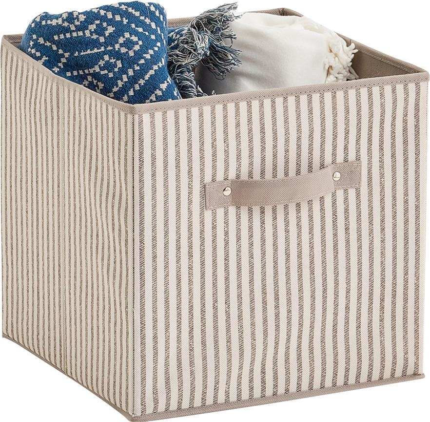 Zeller Present Aufbewahrungsbox »Stripes«, faltbar, Vlies, beige