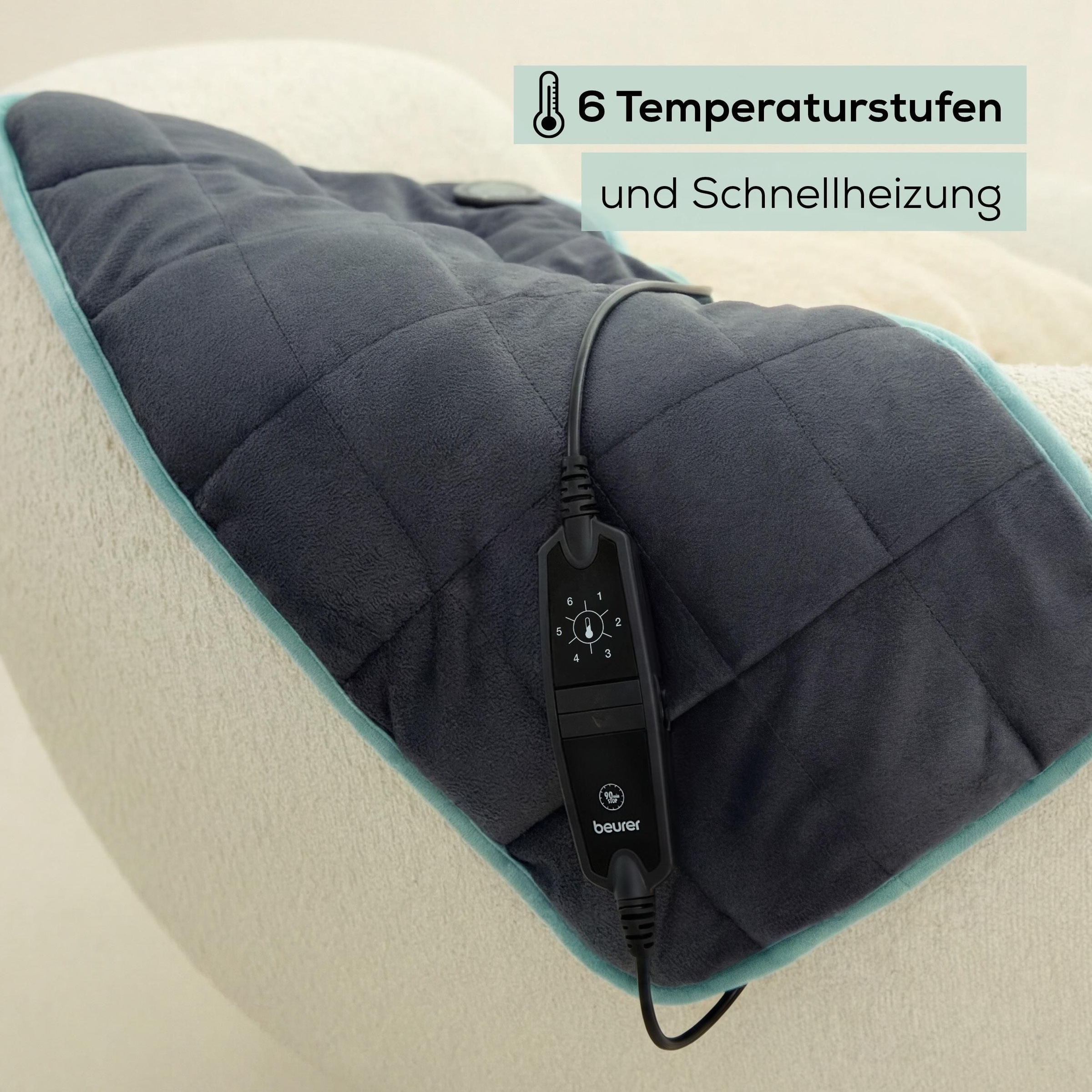 BEURER Heizkissen »HK 145 Cosy Weight GP Limited Edition 2026 mit 6 Temperaturstufen« Sicherheitssystem: Temperaturüberwachung und Sicherheitsabschaltung