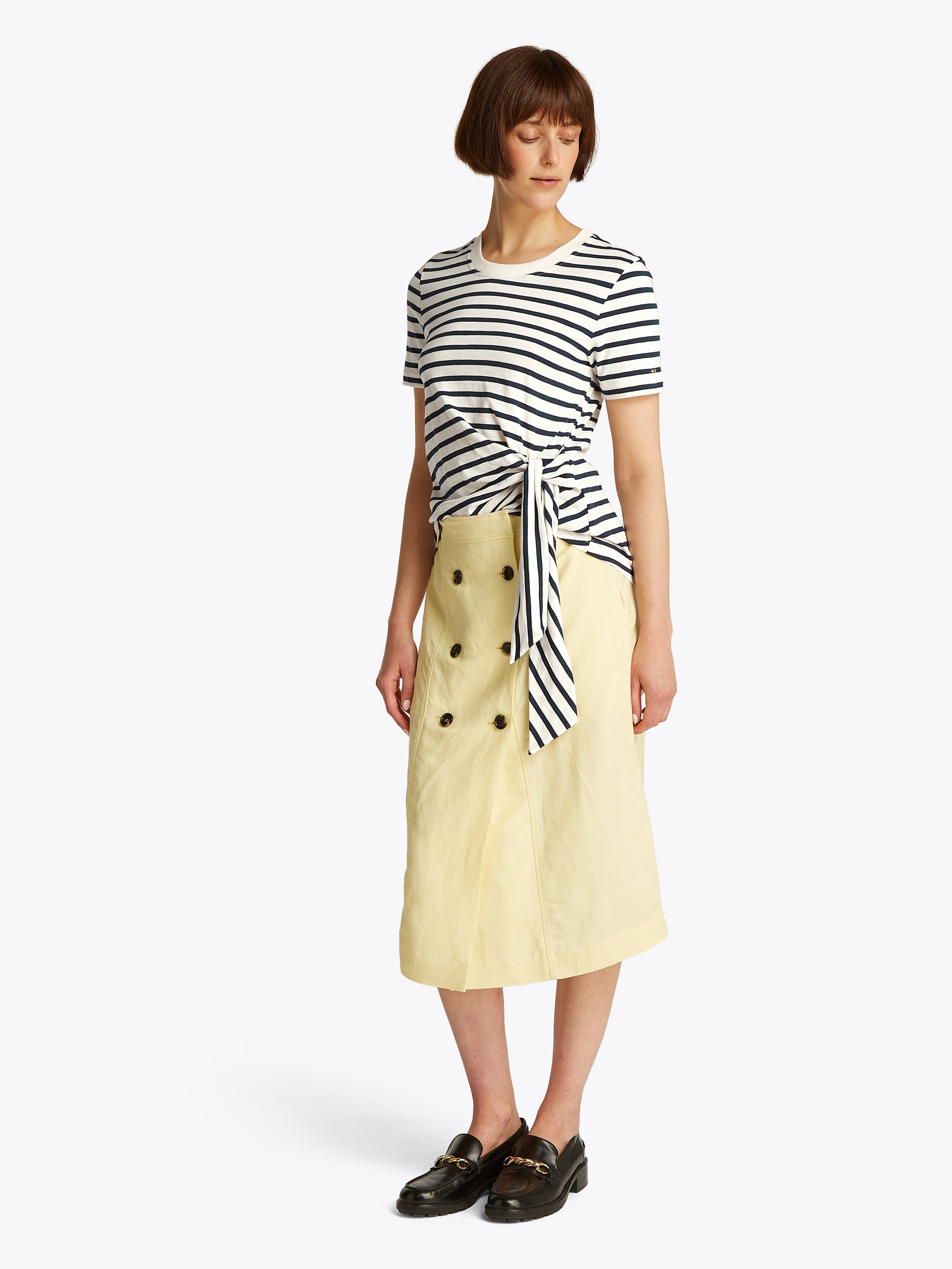Tommy Hilfiger T-Shirt »KNOT BOAT-NK SS TEE«, in asymmetrischer Form