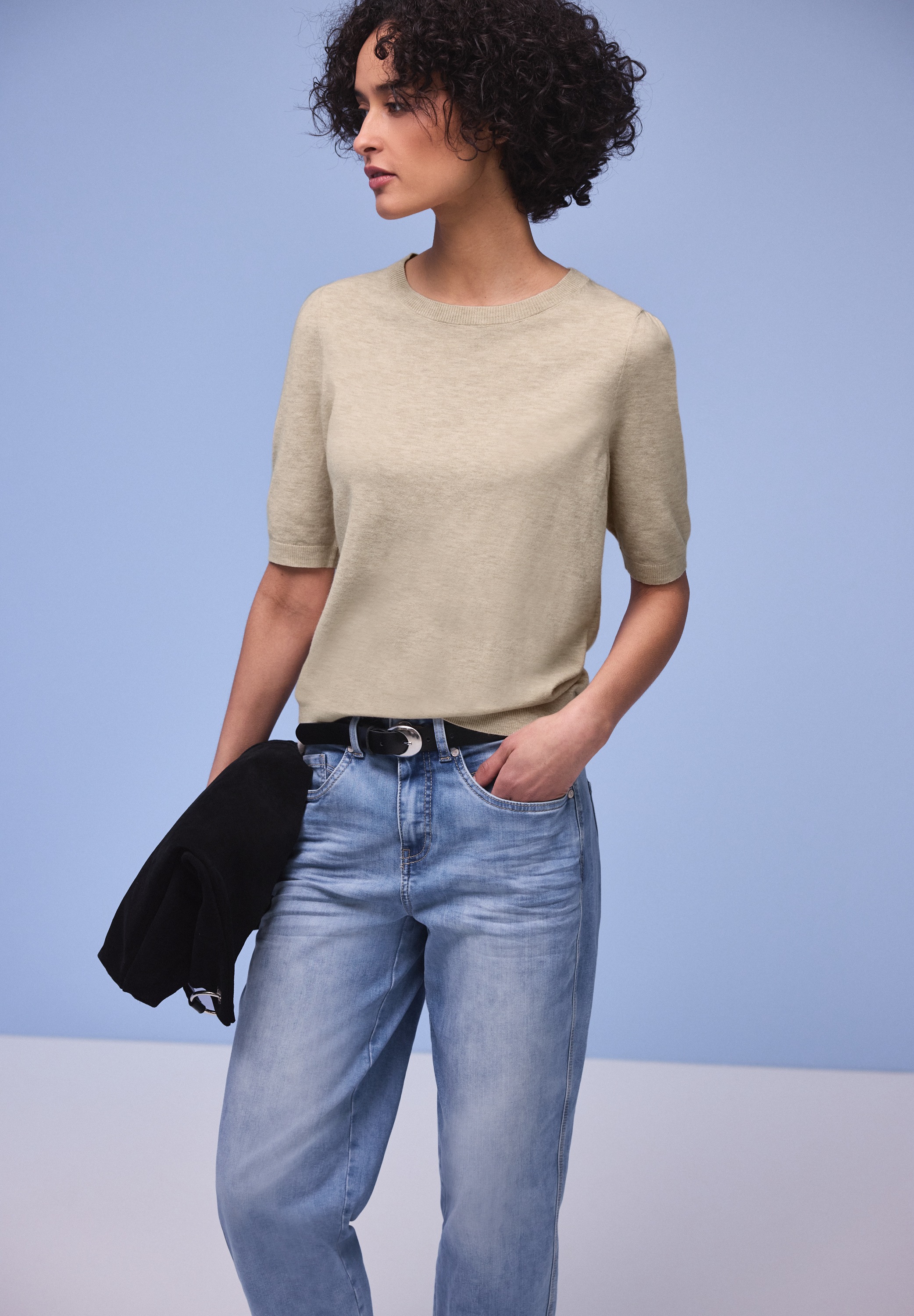 STREET ONE Strickpullover mit Rundhalsausschnitt günstig online kaufen