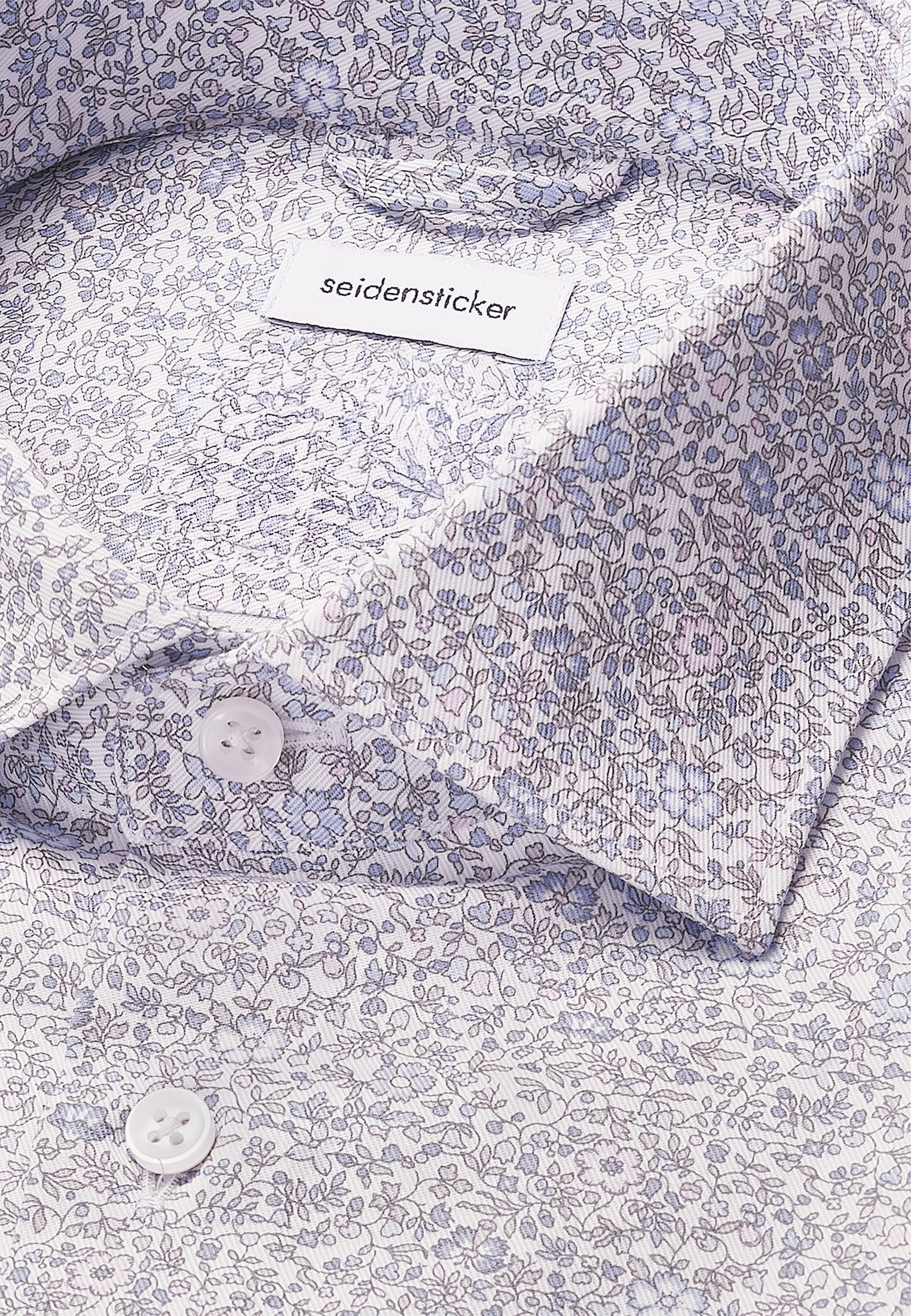 seidensticker Businesshemd »Schwarze Rose«, Slim 1/1 Kentkragen Geblümt