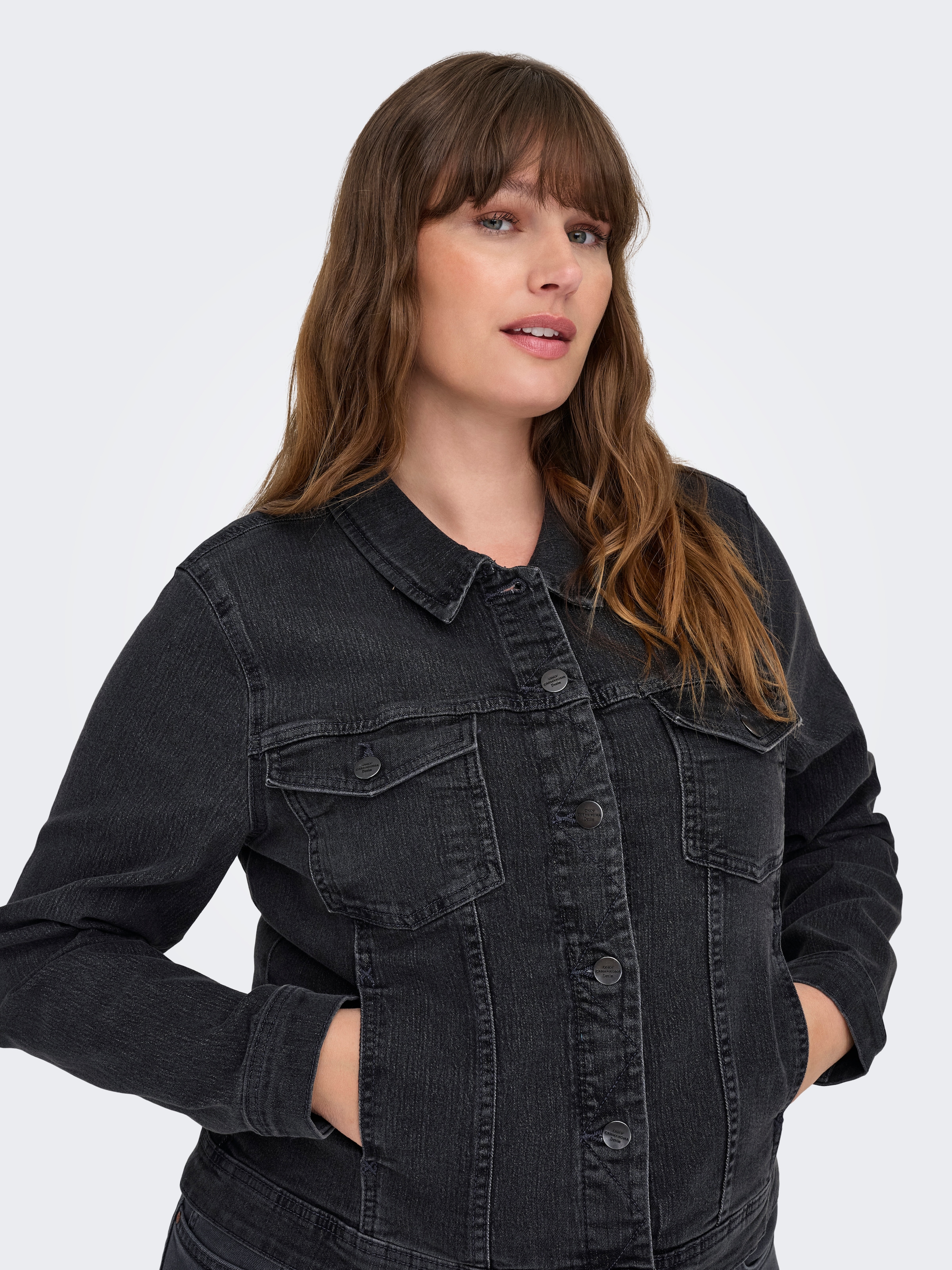 ONLY CARMAKOMA Jeansjacke »CARWESPA LS DGD JACKET DNM«