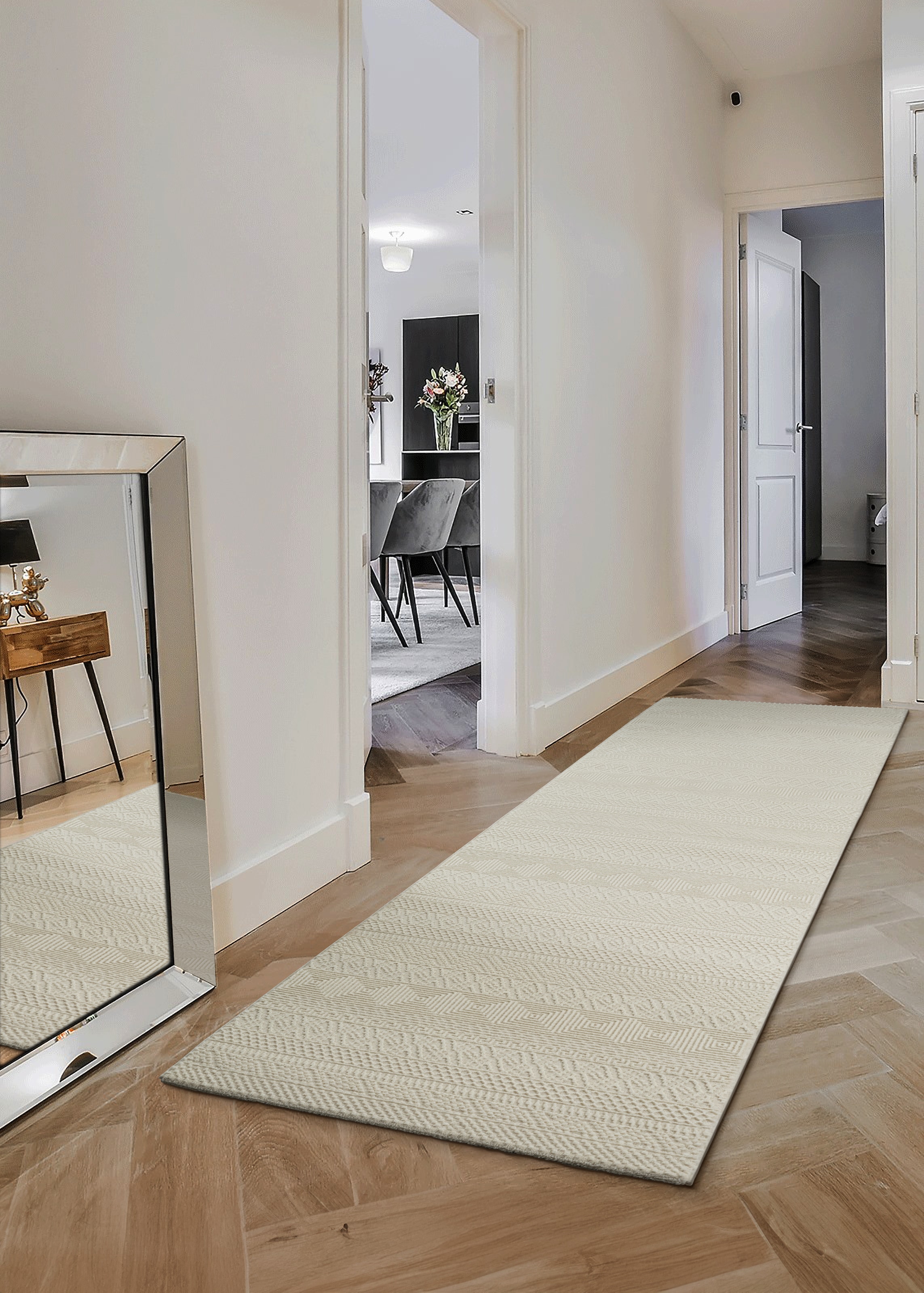 the carpet Teppich "Lima" rechteckig 12 mm Höhe Designer Teppich Flor 1 recyceltem Polyester waschbar