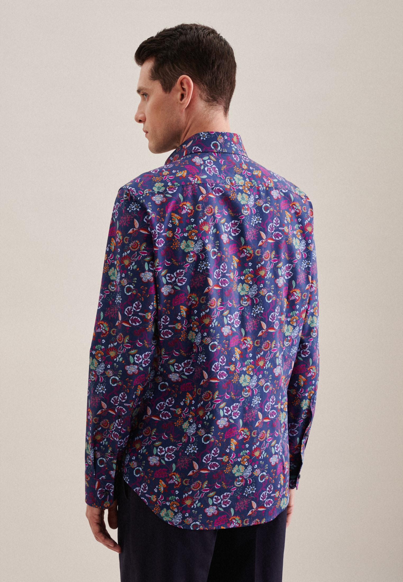 seidensticker Businesshemd »Shaped«, Shaped Langarm Kentkragen Floral