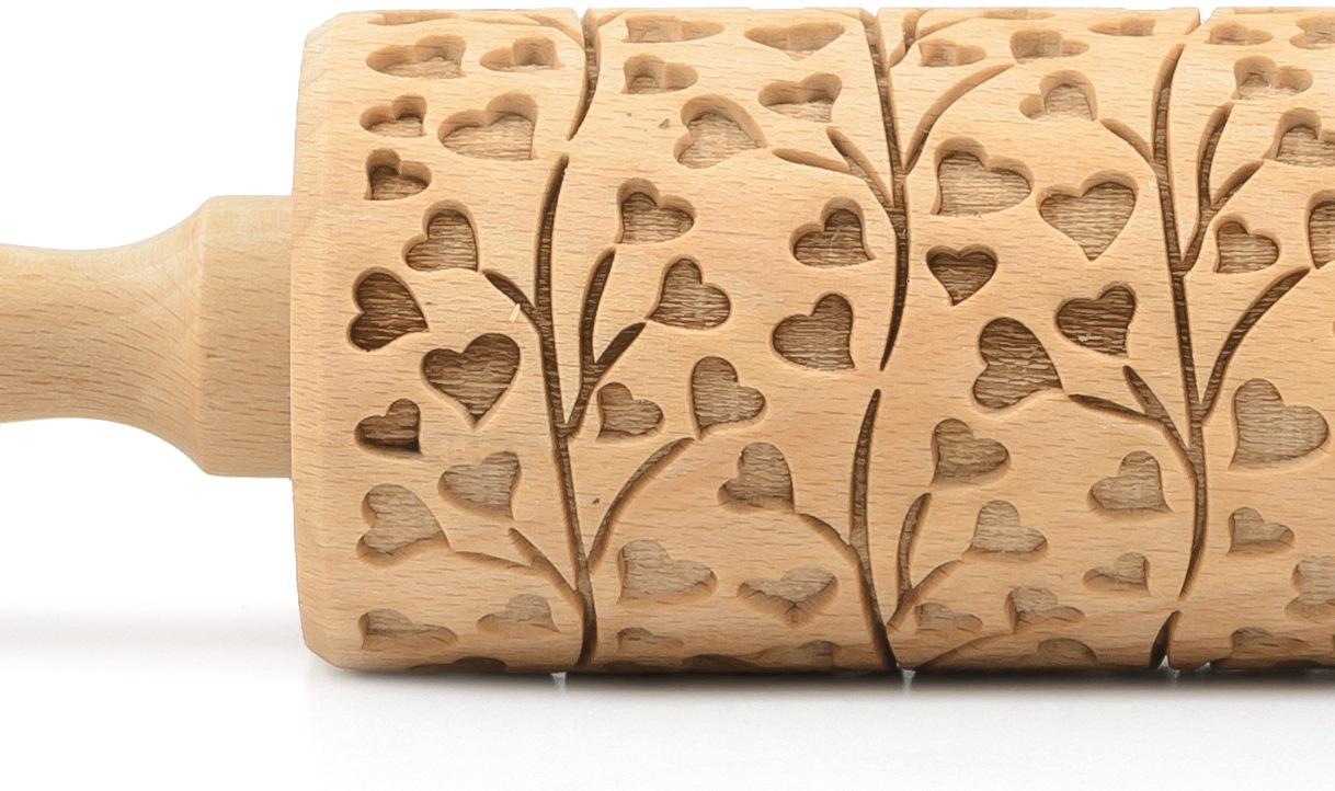 folkroll Teigroller »3D-Motiv-Teigrolle«, Spring Hearts