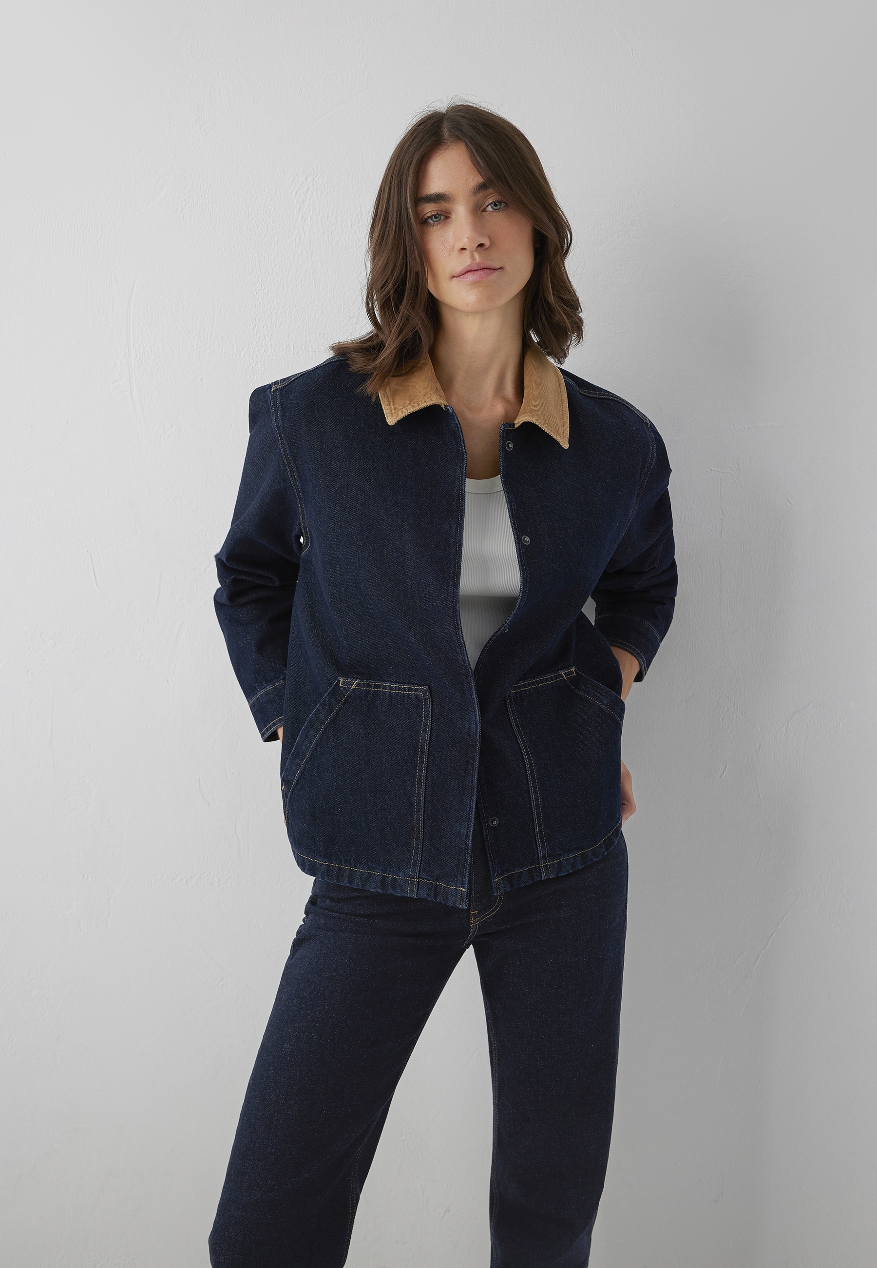 Mavi Jeansbluse "LETTIE" Boyfriend Cord Overshirt
