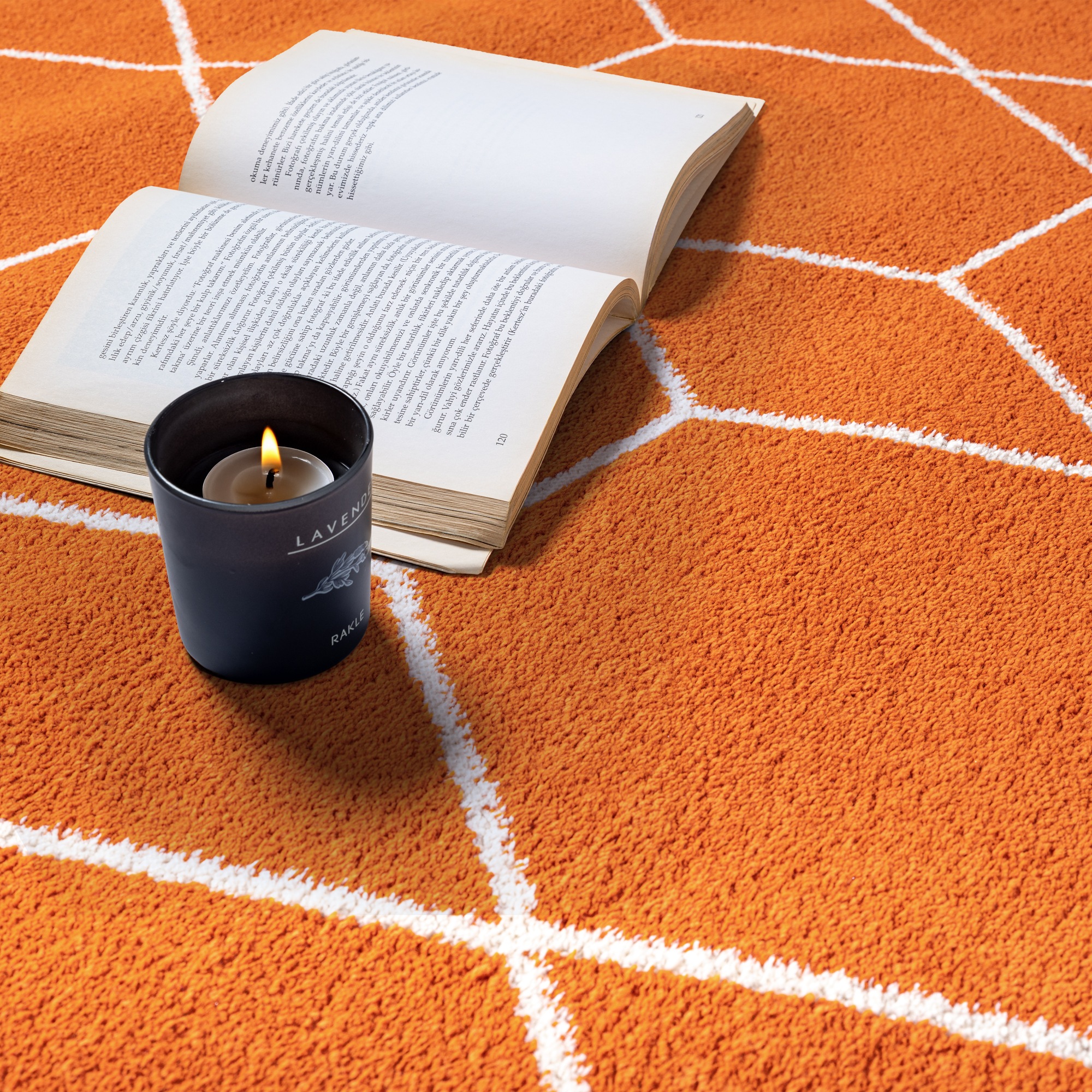 SANAT Teppich Trellis Orange 160x230cm 3