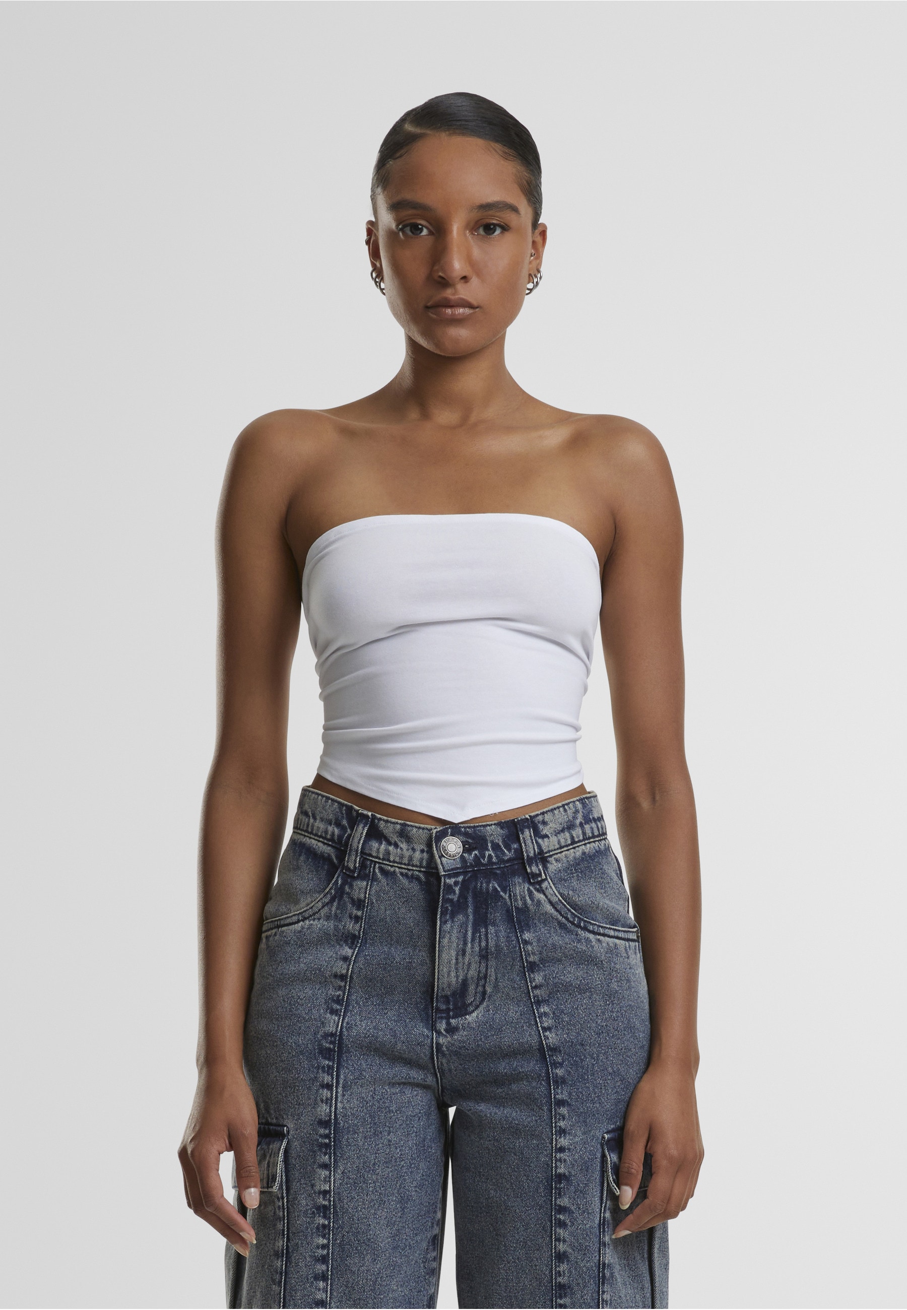 URBAN CLASSICS T-Shirt »Urban Classics Damen Ladies Knotted Bandeau«