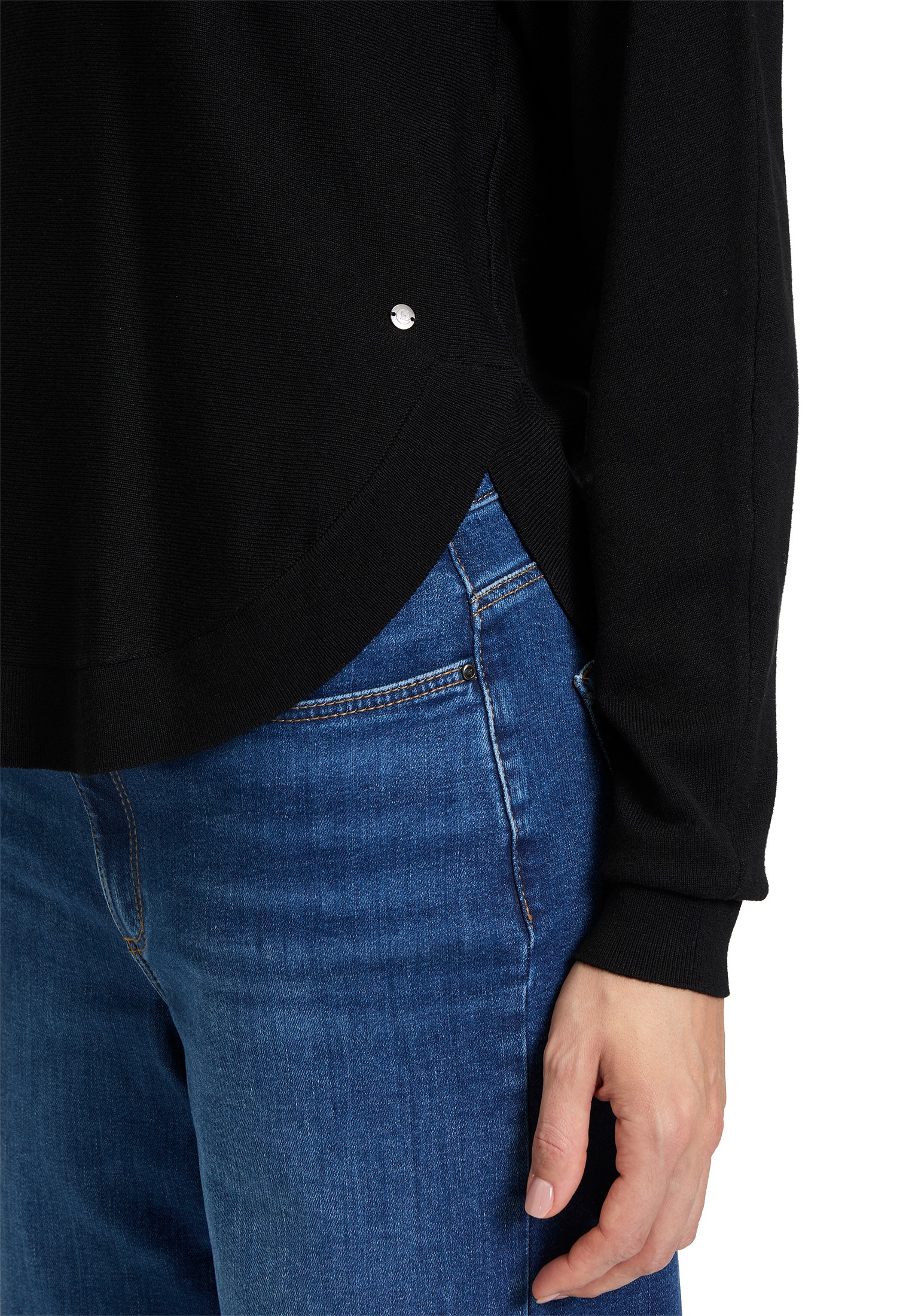 Betty&Co Strickpullover »Betty & Co Feinstrickpullover mit U-Boot-Ausschnitt«, (1 tlg.), Schlitz