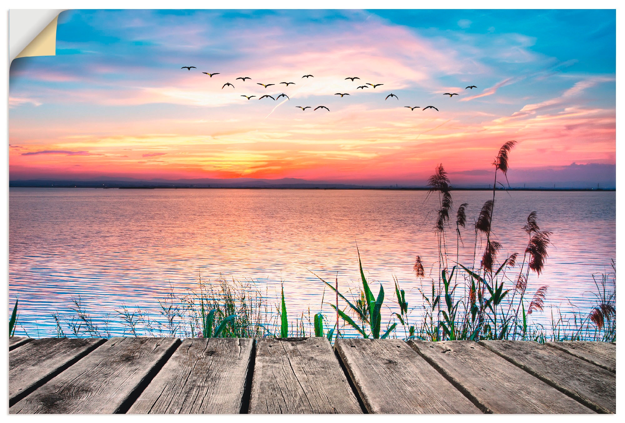 Artland Wandbild "Der See in den Farben der Wolken", Gewässer, (1 St.), als günstig online kaufen