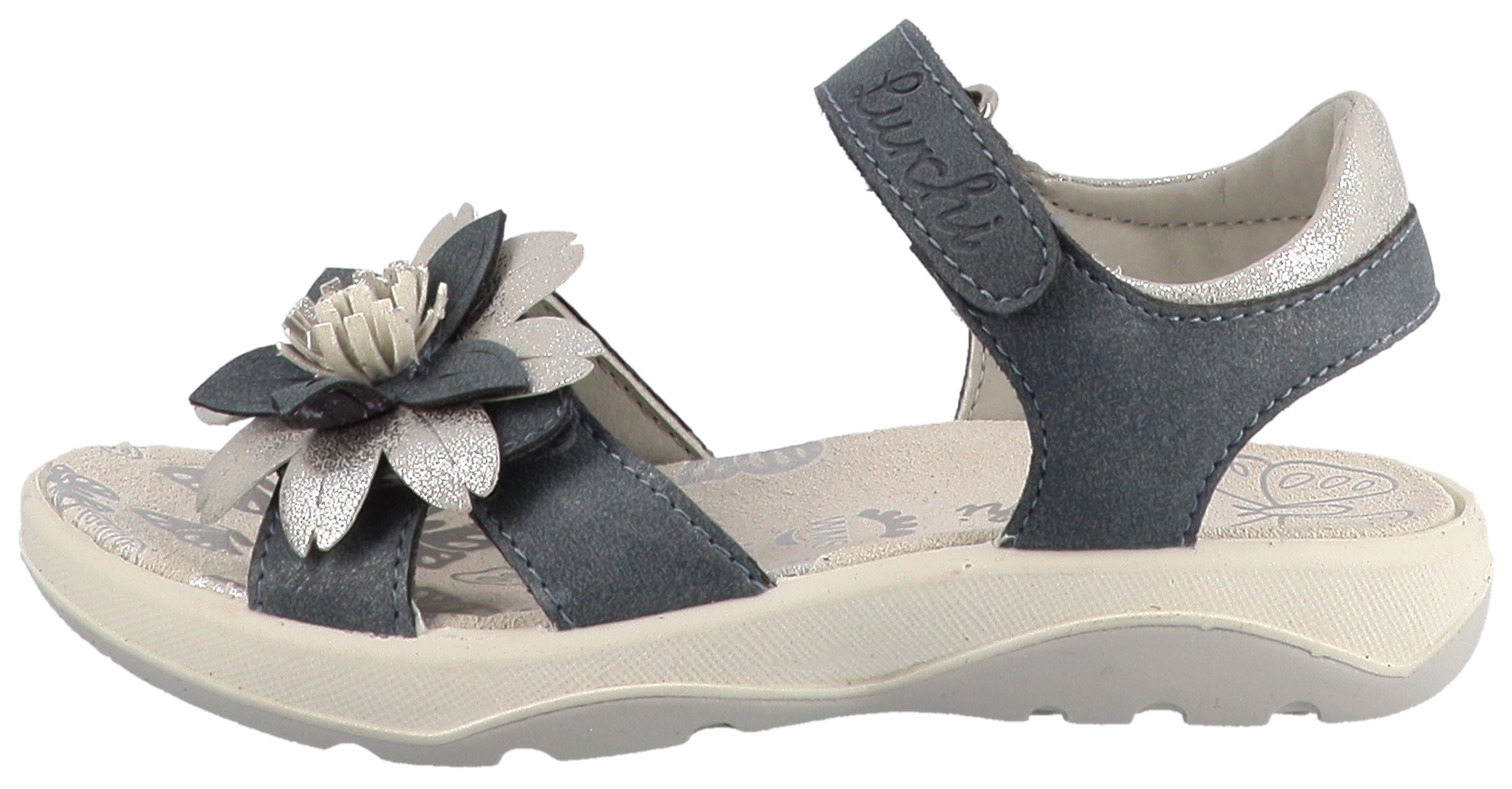 Lurchi Sandale "Flora" Sandalette mit Blumenverzierung, Größenschablone zum Download