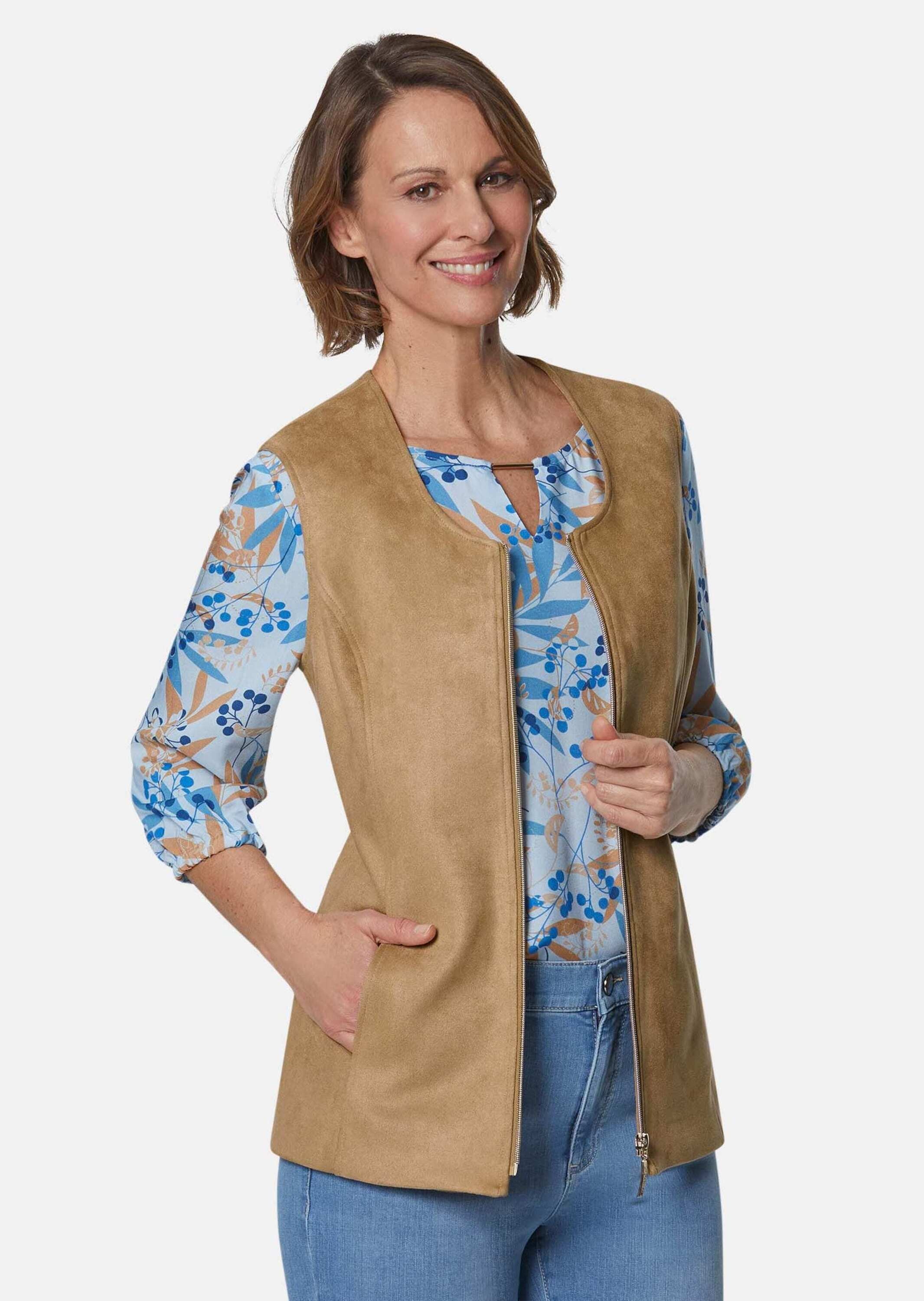 Thumbnail - GOLDNER Kurzweste "Kurzgröße Velourslederimitat-Weste" Herrlich weich und trageangenehm