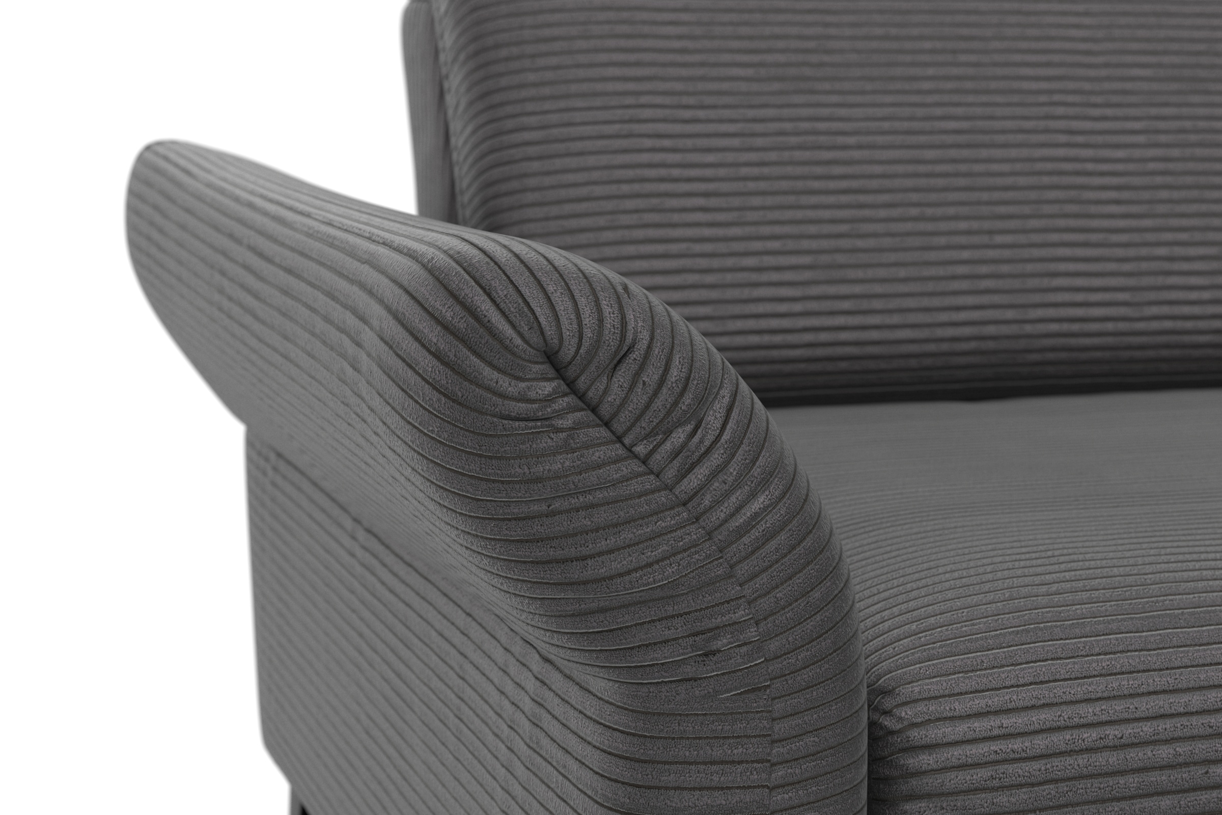 INOSIGN Ecksofa »Coco L-Form«, Sitztiefen-, Arm- und Kopfteilverstellung, Cord-Bezug, Fußhöhe 15 cm