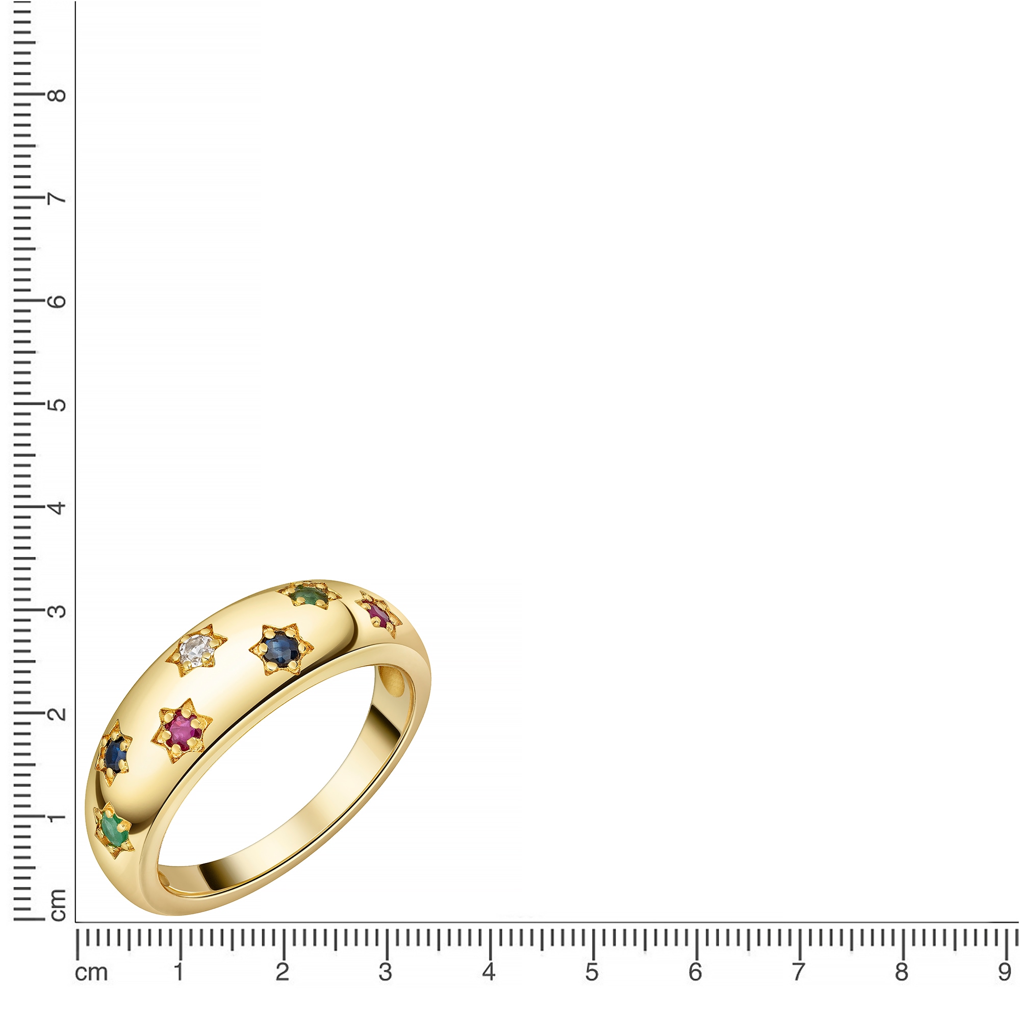 Firetti Fingerring »Schmuck Geschenk Silber 925 Damenring Ring Blumen« mit Rubin, Saphir, Smaragd, Weißtopas