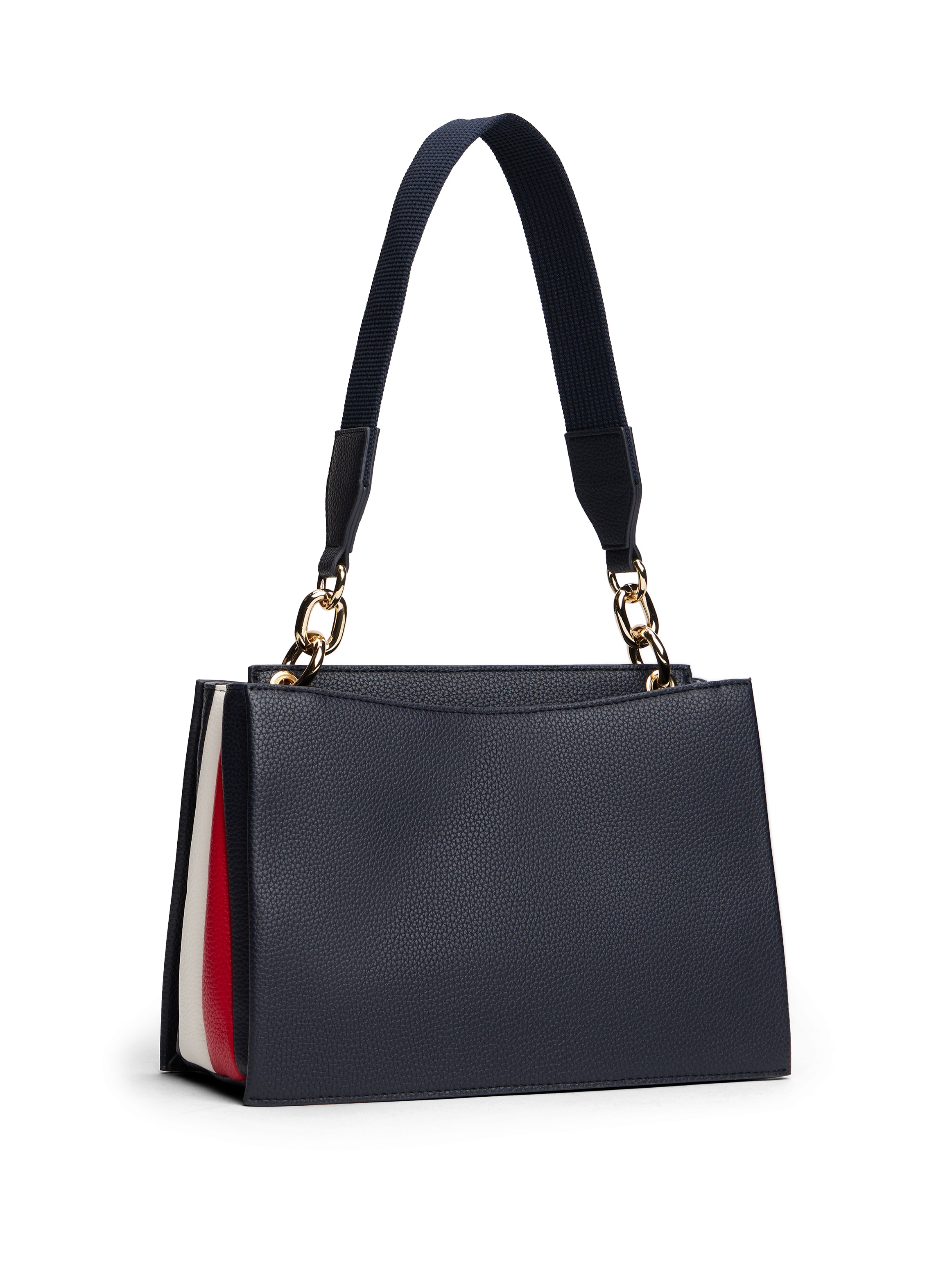 Tommy Hilfiger Satchel »TH HER MED SATCHEL CORP«, Damen Umhängetasche, Tragetasche mit Flaggenstreifen an der Seite
