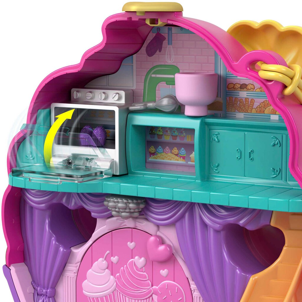 Polly Pocket Spielwelt »Süße Träume Cupcake Schatulle«, mit 2 Puppen und Zubehör