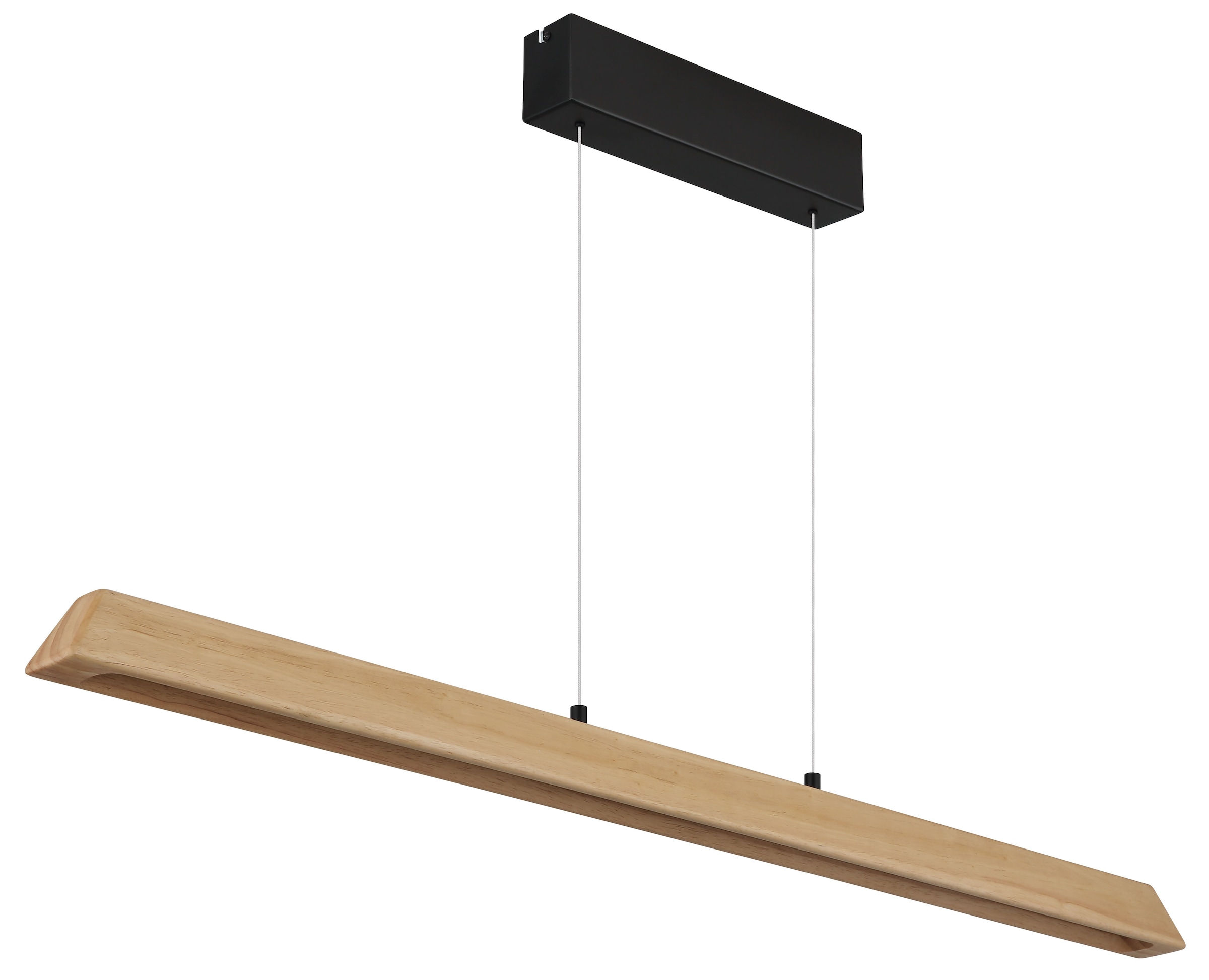 GLOBO LIGHTING Hängeleuchte »MELBA« LED-Modul 1 Stk. Schwarz Holz Hängeleuchte Touchdimmer LED CCT, höhenverstellbar
